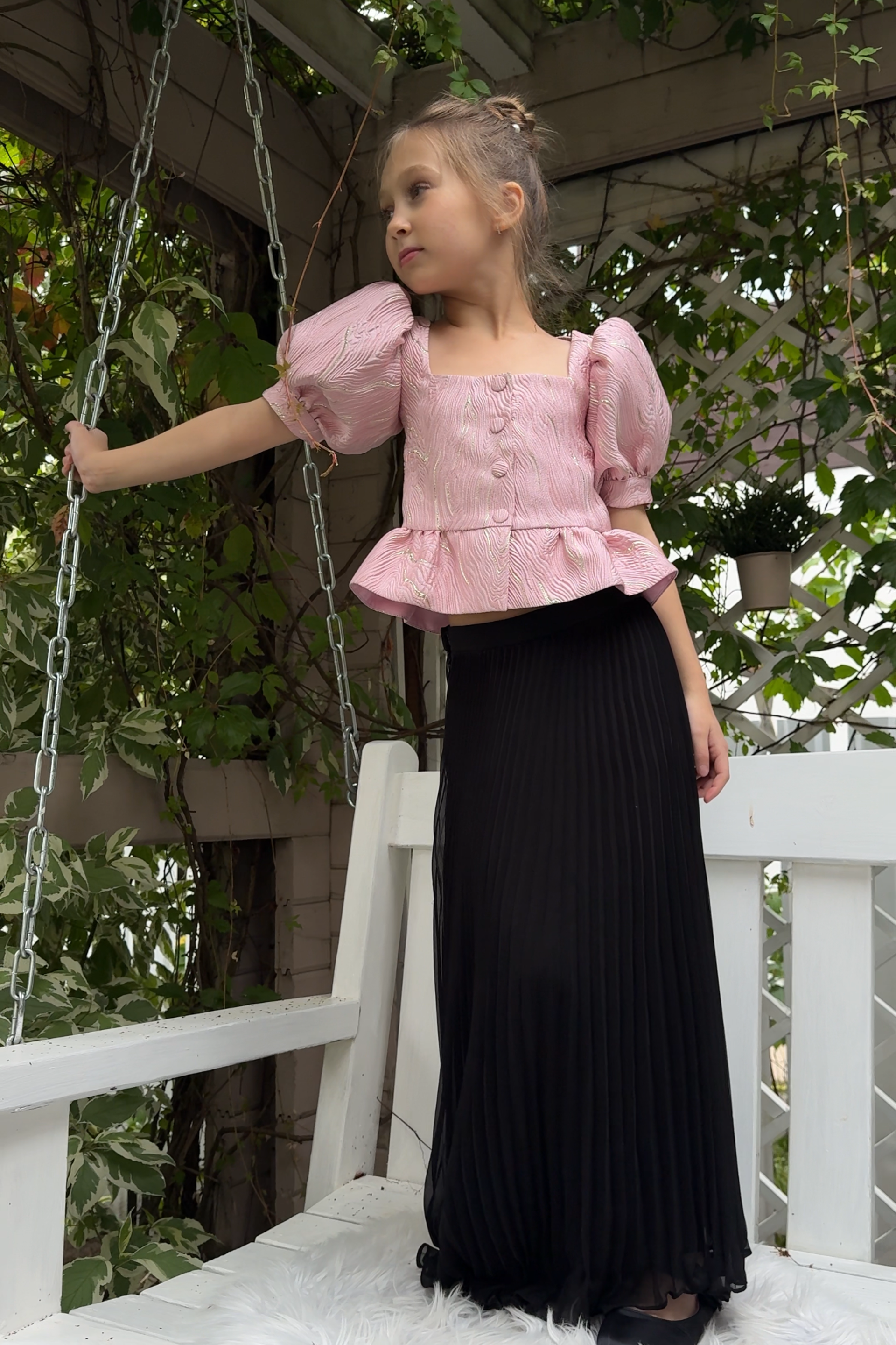 Блуза «Haute Couture» в розовом оттенке. Одежда для детей