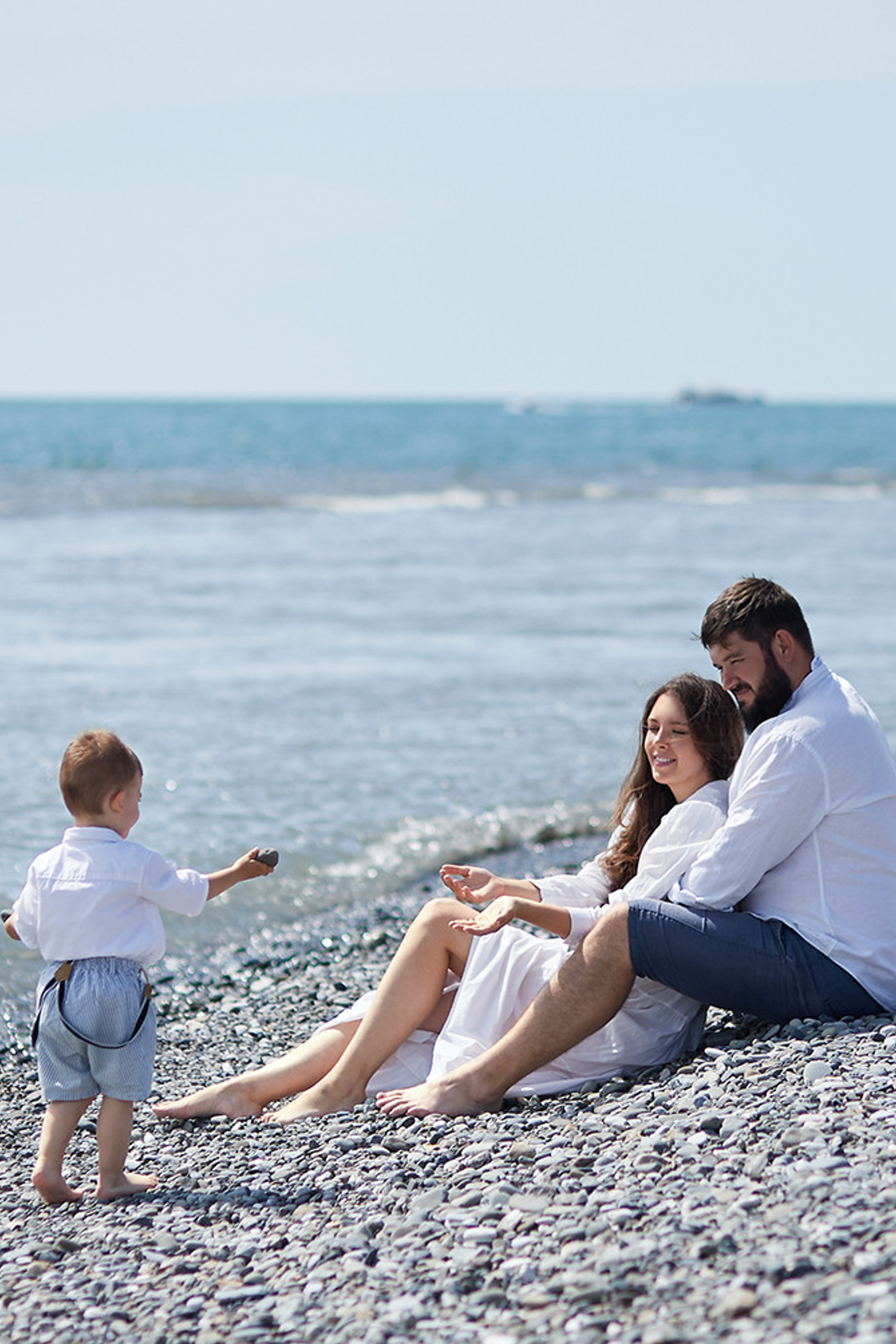 Семья Саши на море