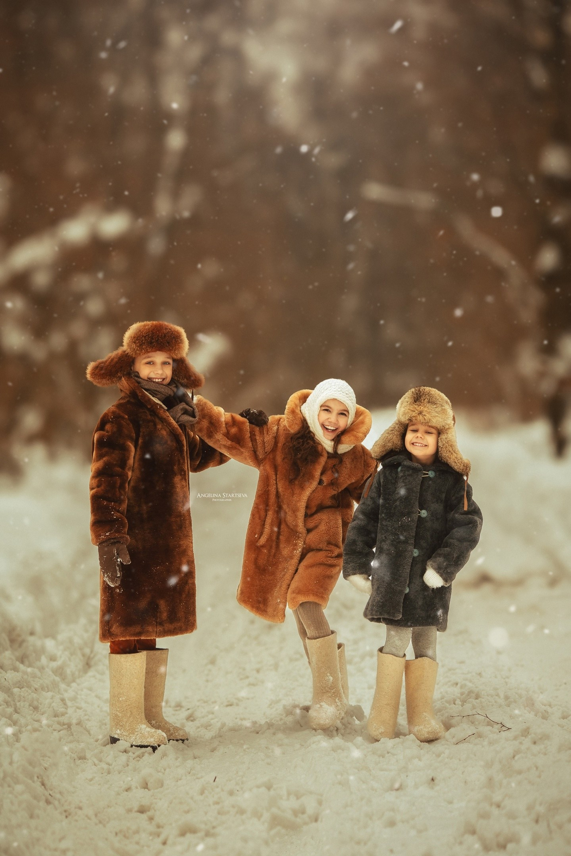 фотосессия в советском стиле, детская фотосессия зимой, детский сказочный фотограф Ангелина Старцева