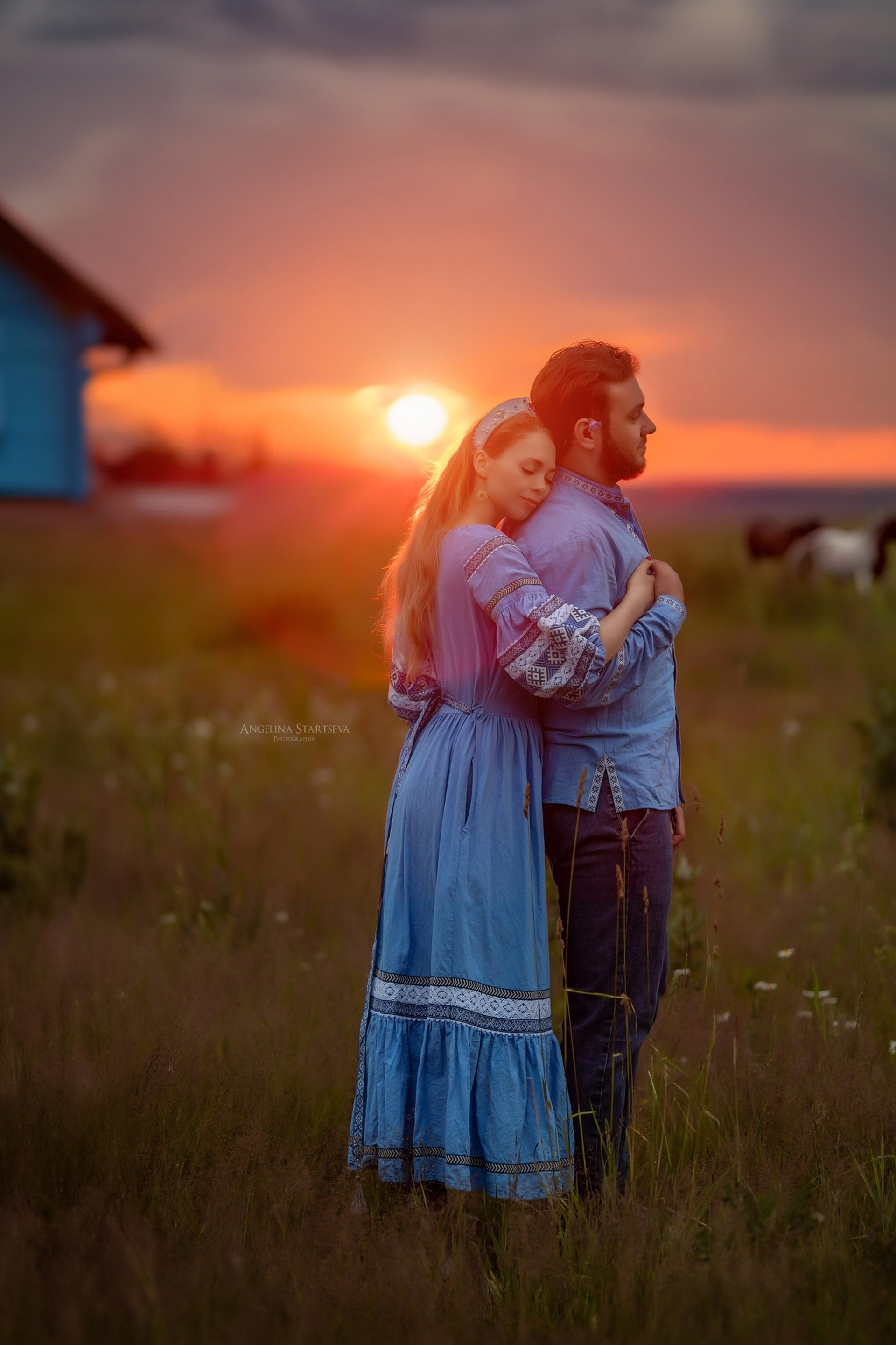 фотосессия в русском стиле влюбленных