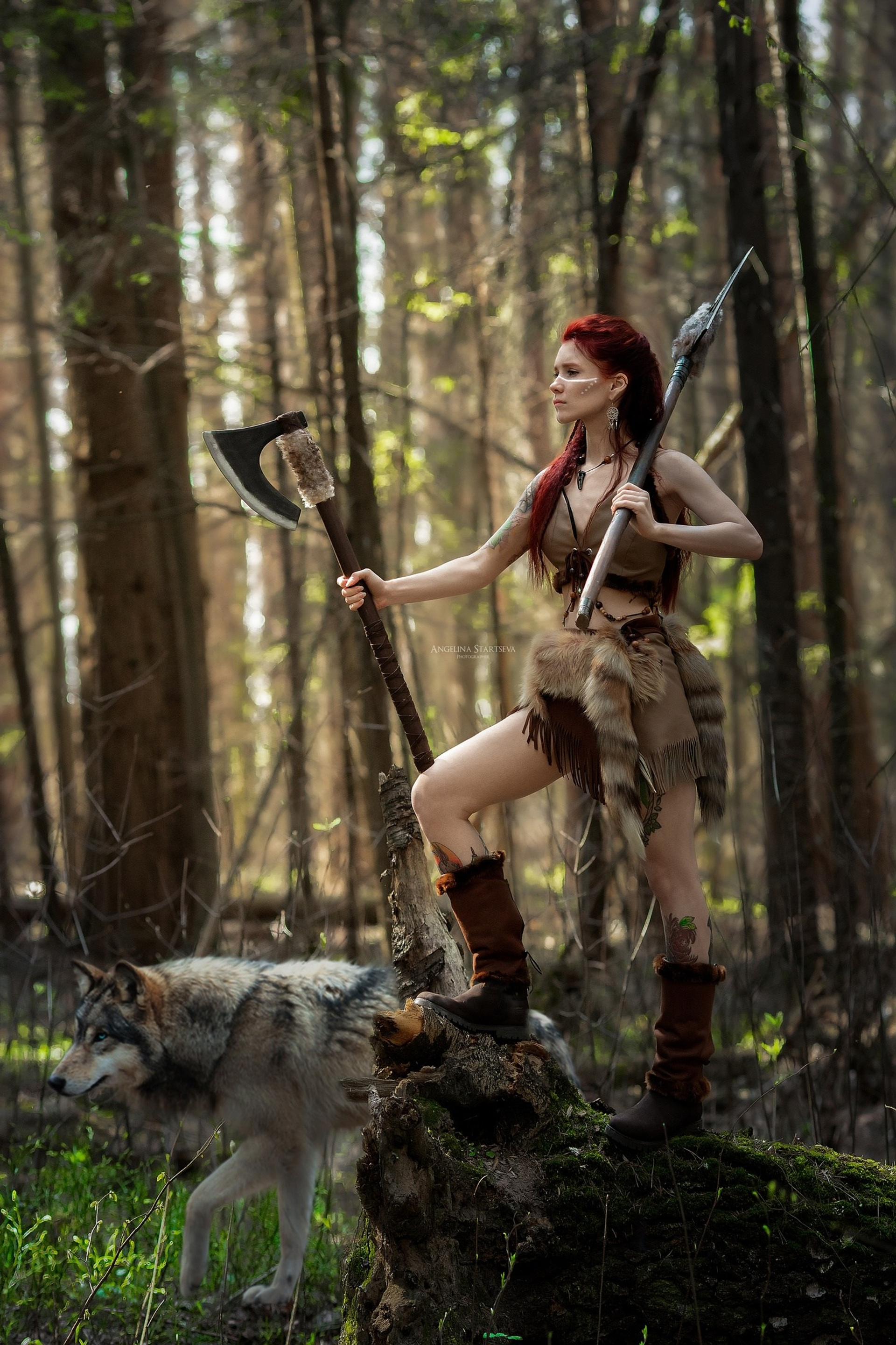 фотосессия девушки амазонки