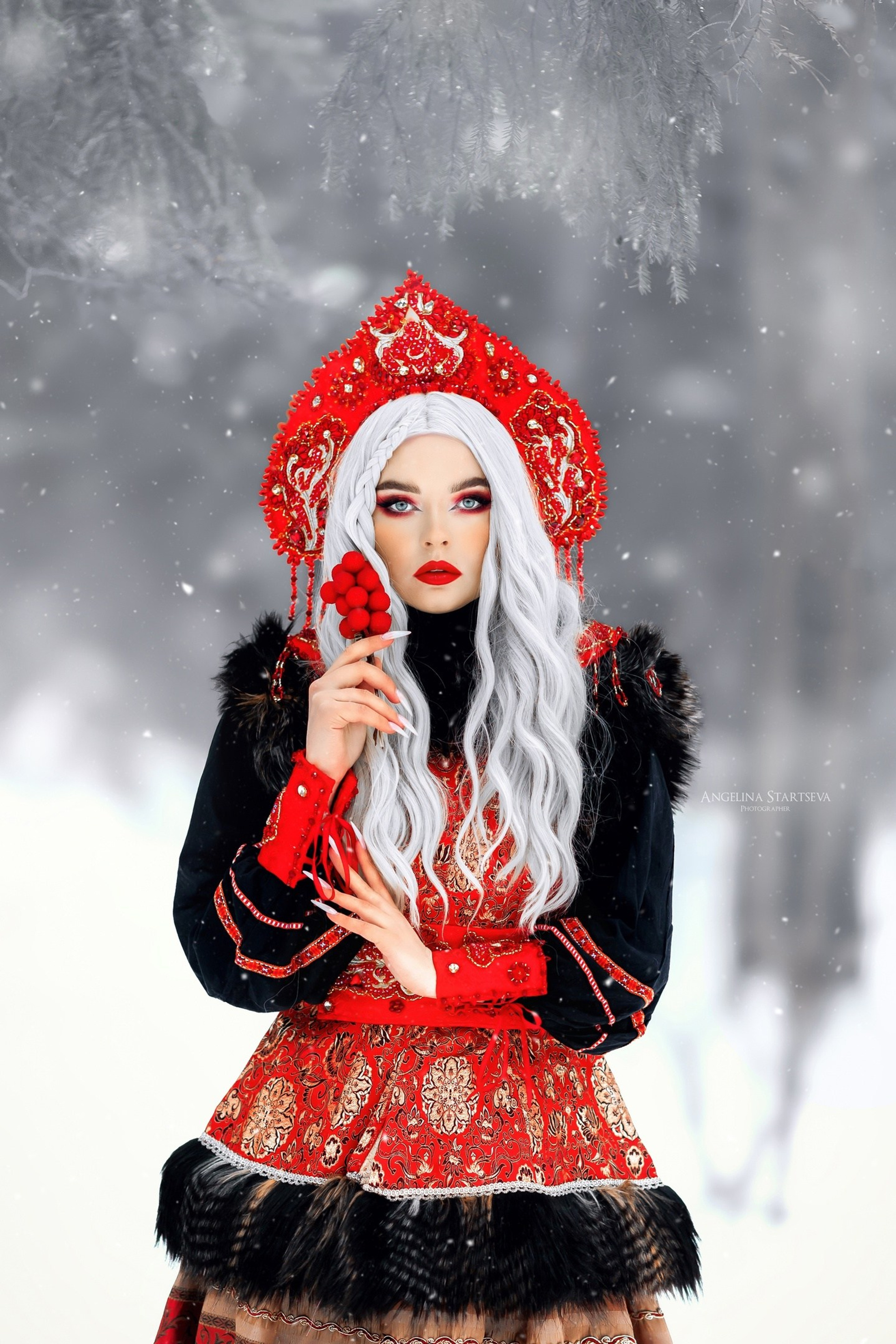 сказочная женская фотосессия в русском стиле