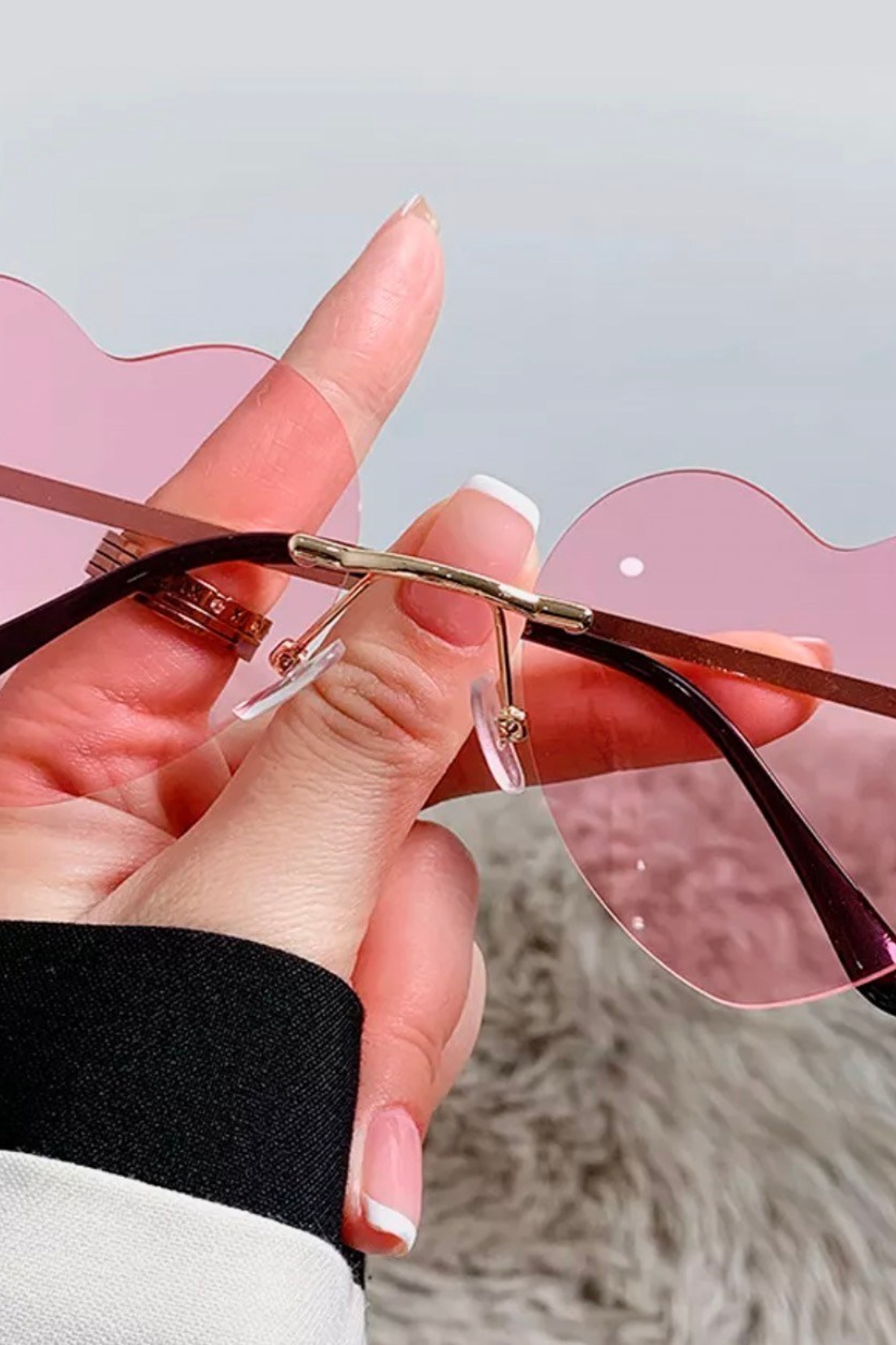 очки розовые