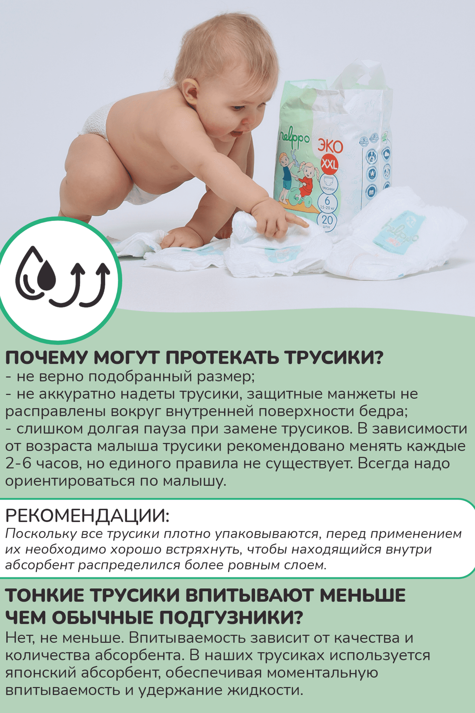 Инфографика для предметной съёмки — визуализирует различные способы ухода за вашим товаром.