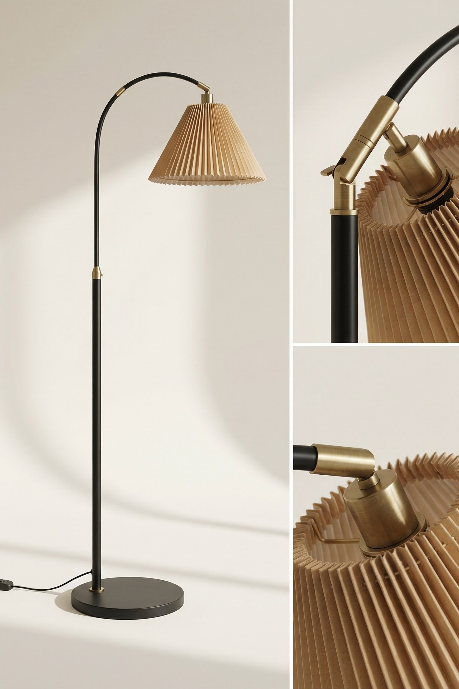 генерация карточки товара "Торшер" для маркет-плейса. Задача была реалистично показать детали товара 