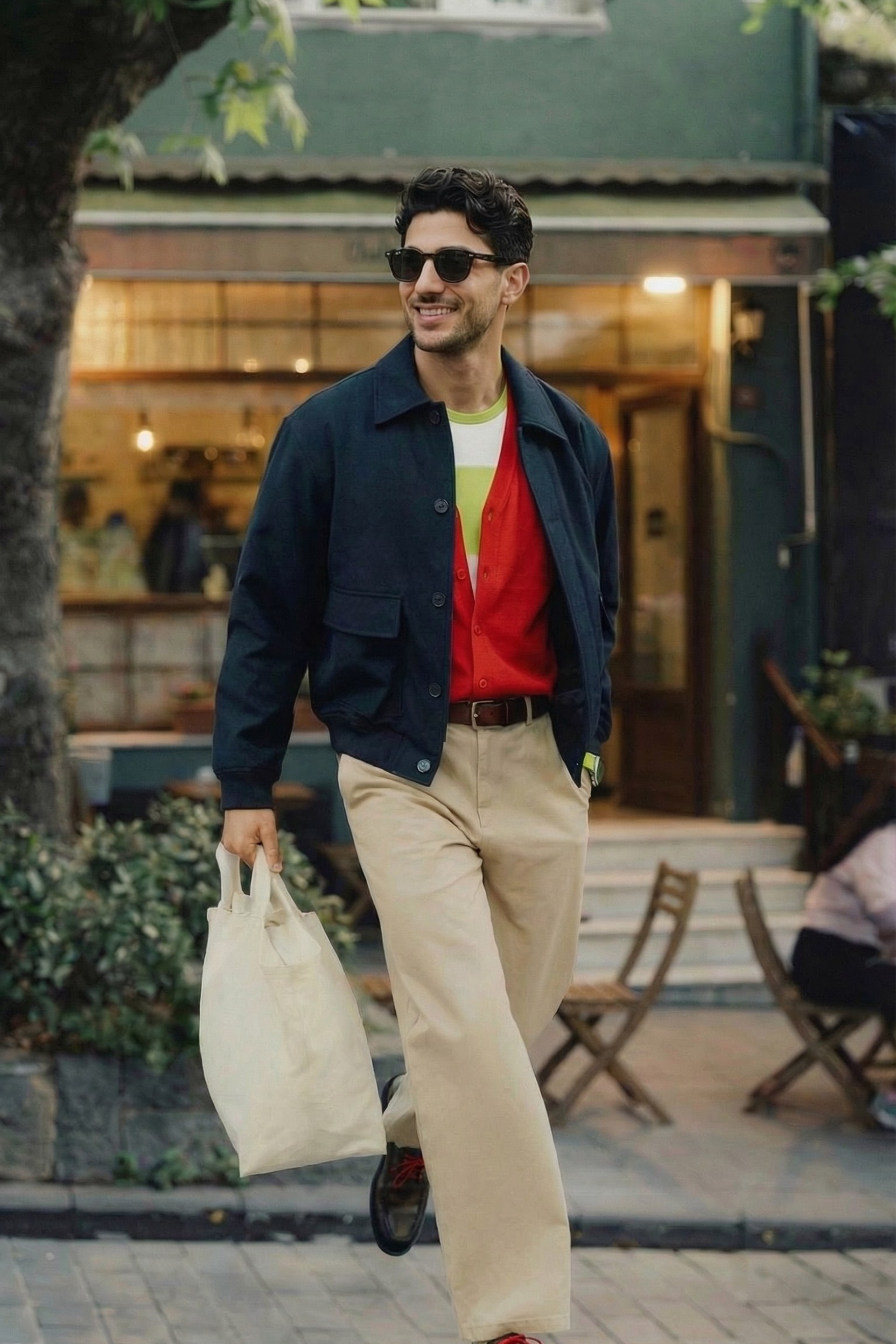 Работа для Яндекс. Крауд Задача была сделать реалистичный кадр молодого человека турецкой внешности, без клише. Добавить красные и ярко зеленые элементы