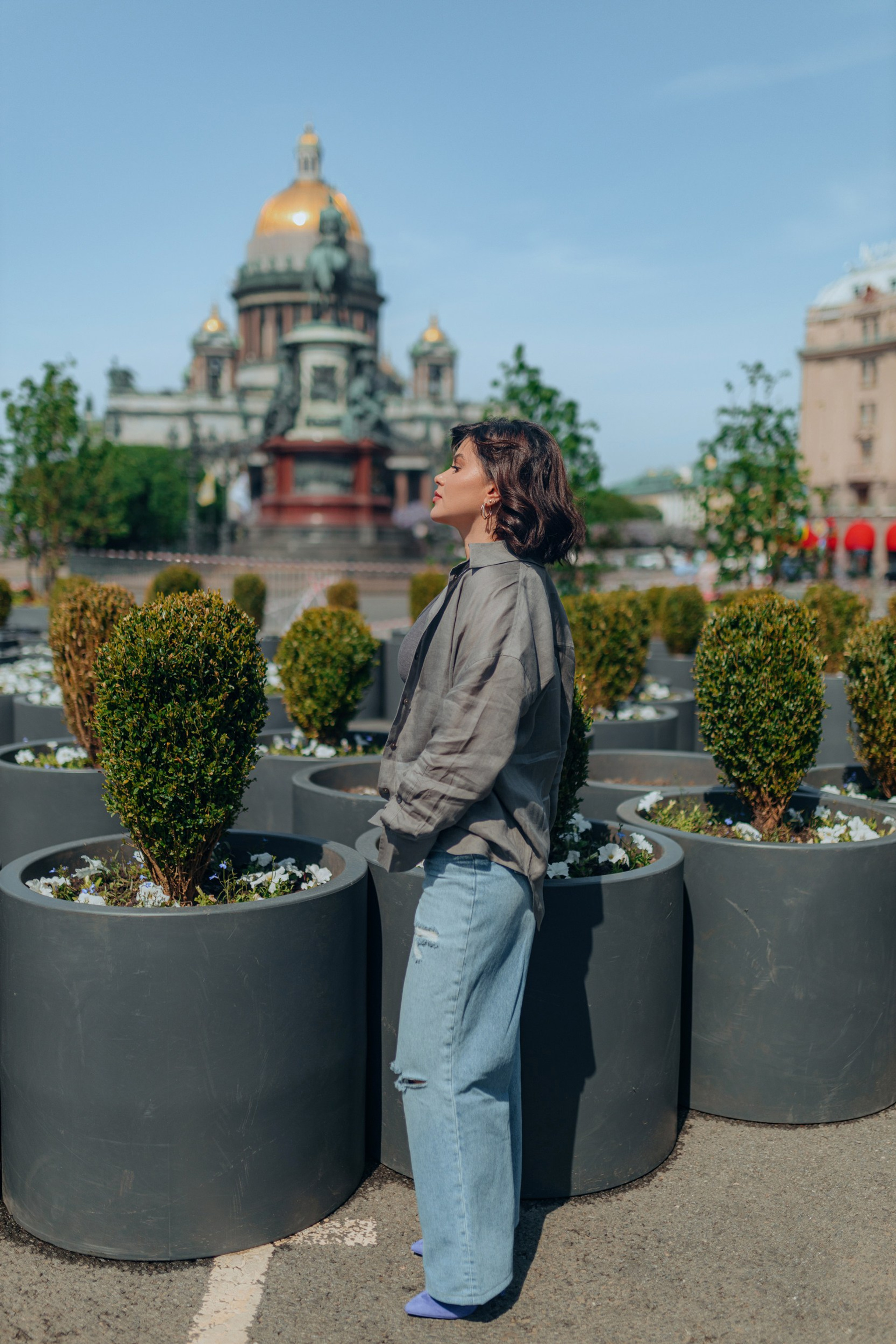 женская lifestyle съёмка на улице спб