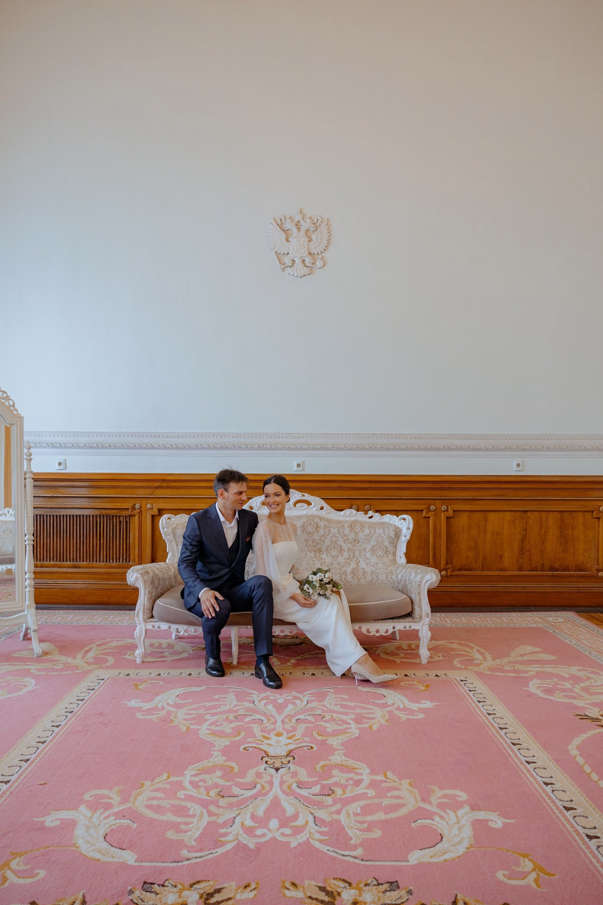 свадебная фотосессия в дворце бракосочетания