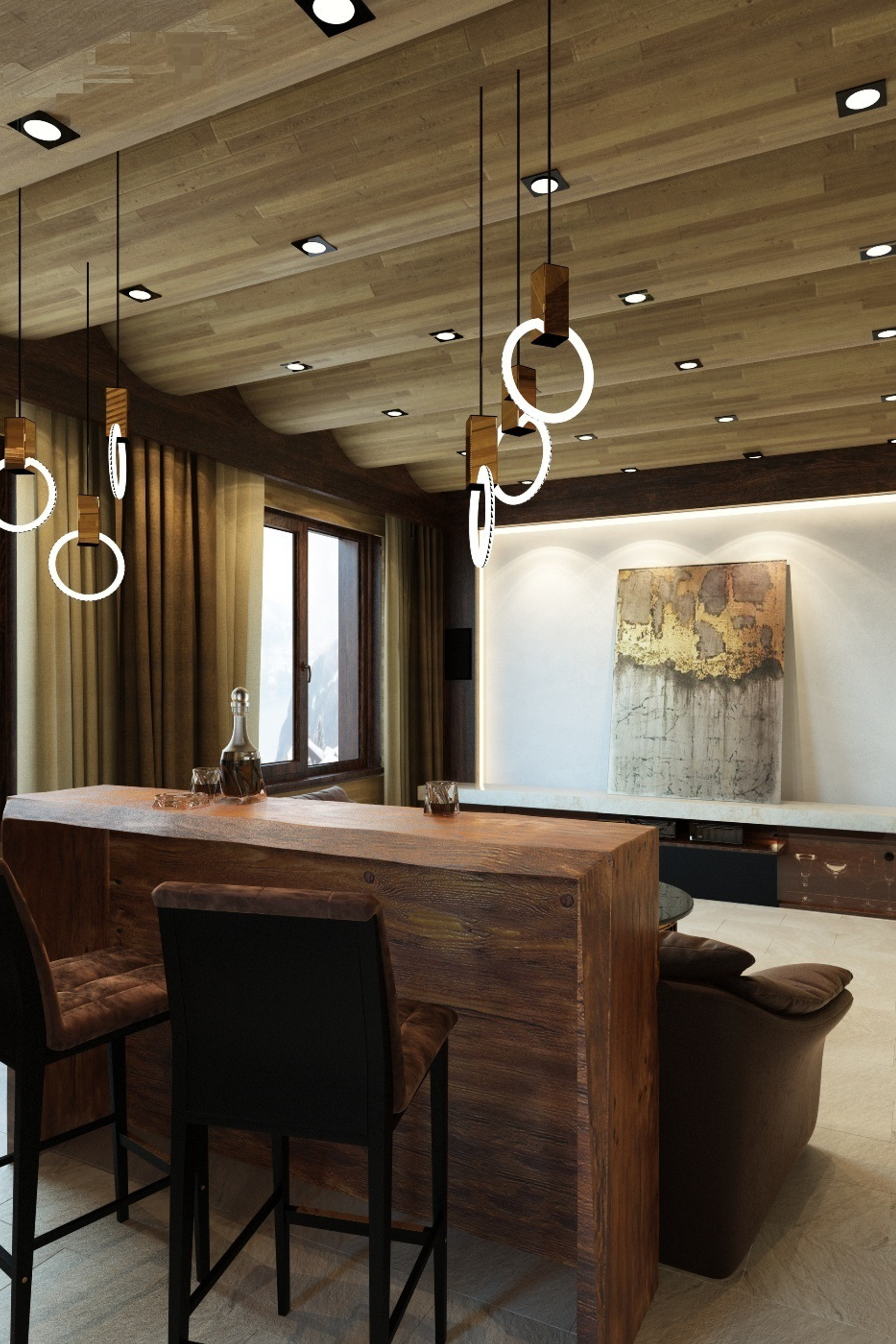 Шале на&nbsp;горе Можайская в&nbsp;3 этажа. Стиль модерн + шале.