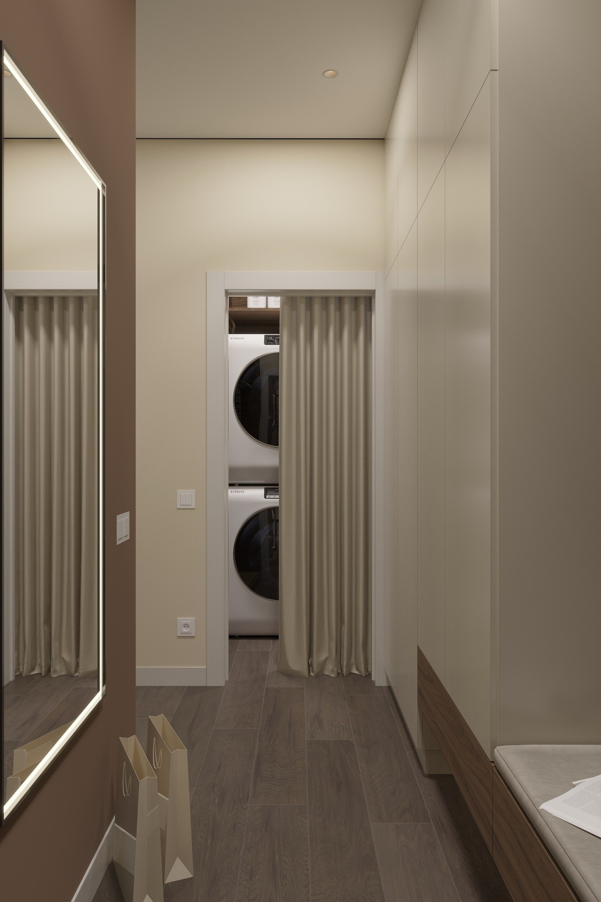 3д визуализация кв. 55 м² г. Курск. Ксения. 3D‑визуализатор