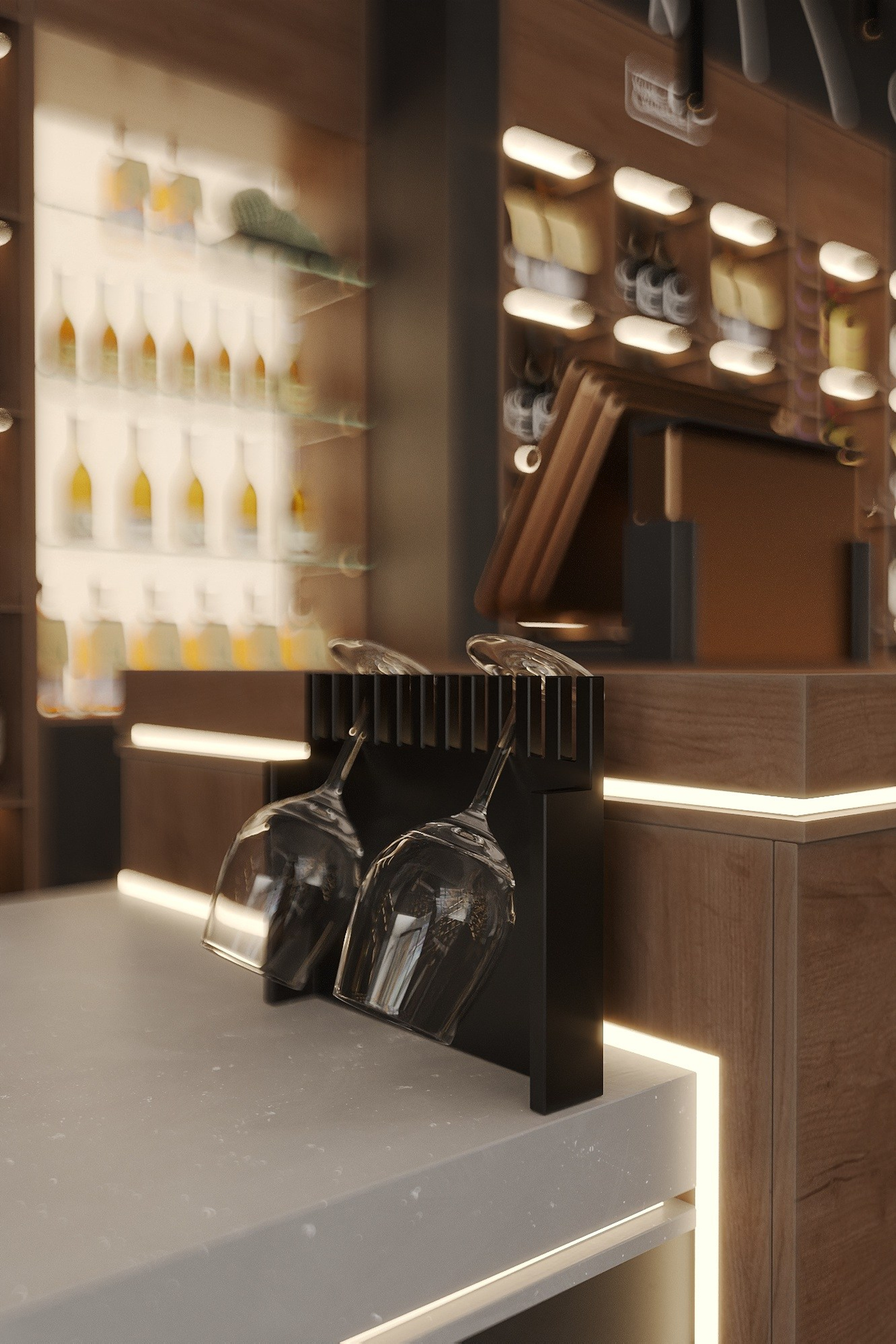 Дизайн интерьера бутика вина, г. Москва, 52 м². Ксения. 3D‑визуализатор