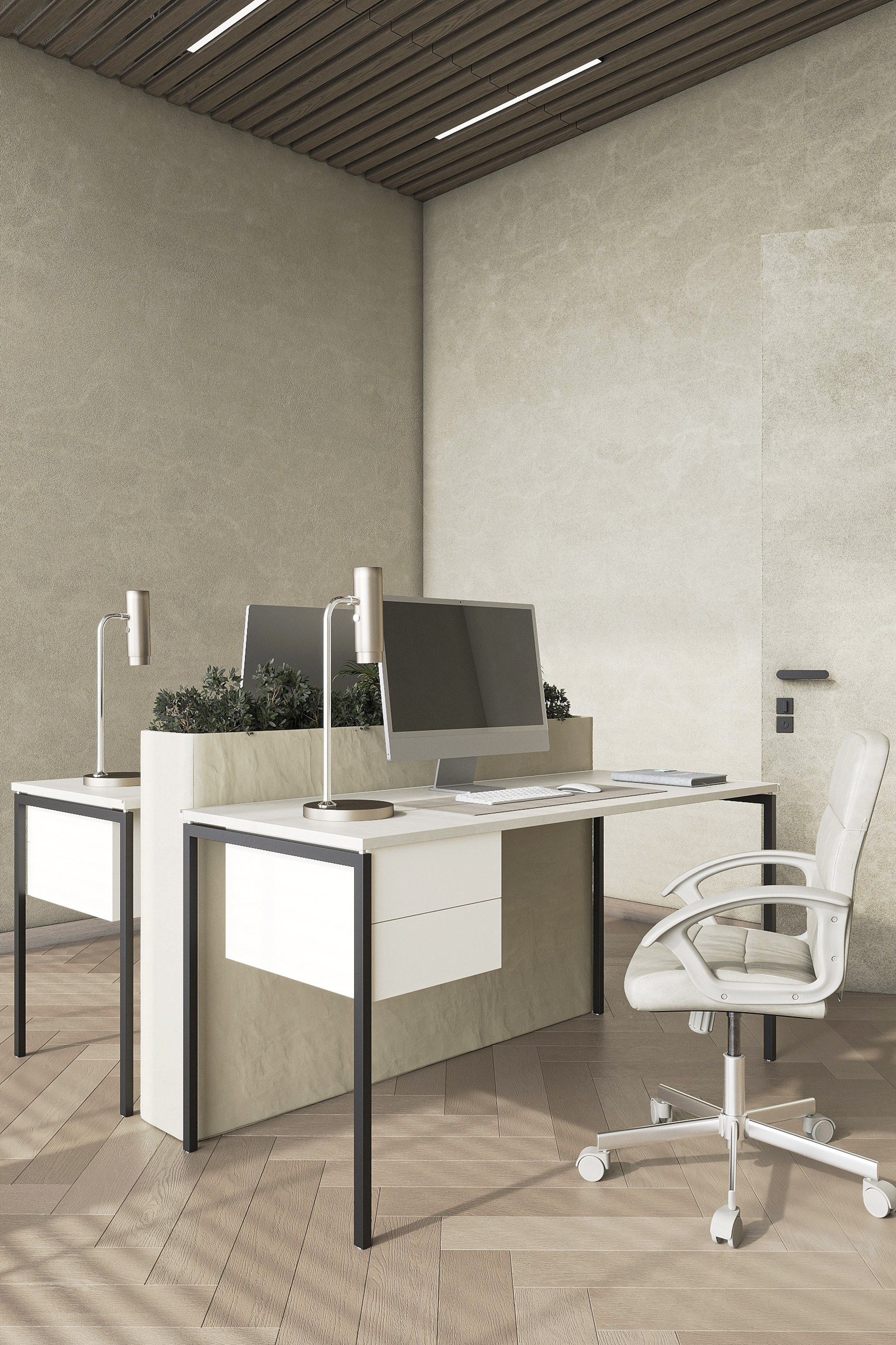 Офис 100 м². Ксения. 3D‑визуализатор