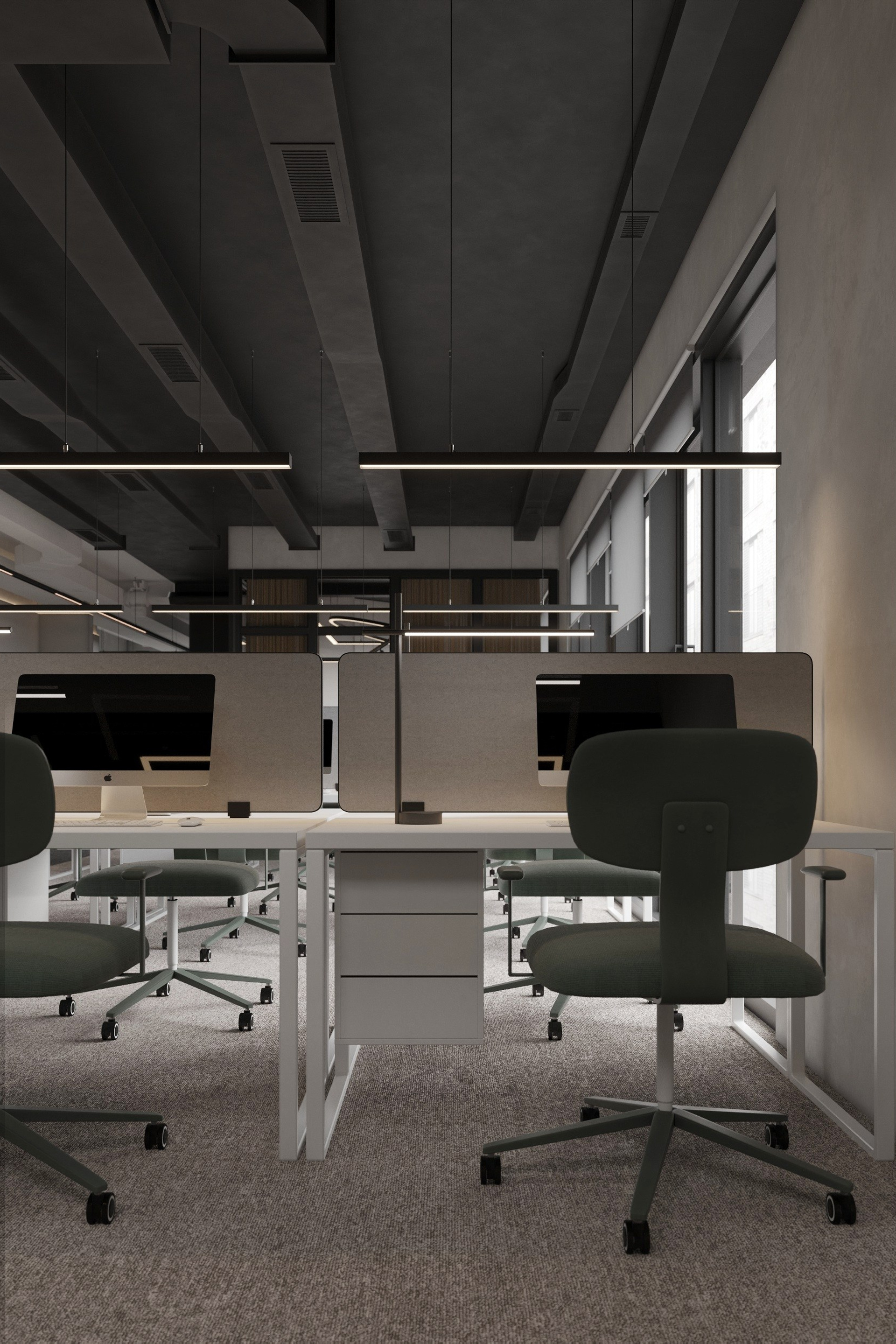Офис 234 м². Ксения. 3D‑визуализатор