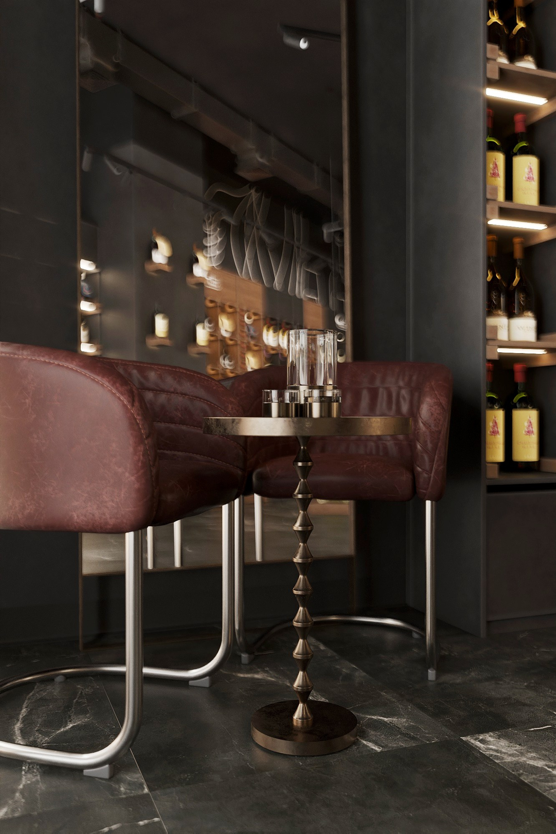 Дизайн интерьера бутика вина, г. Москва, 52 м². Ксения. 3D‑визуализатор