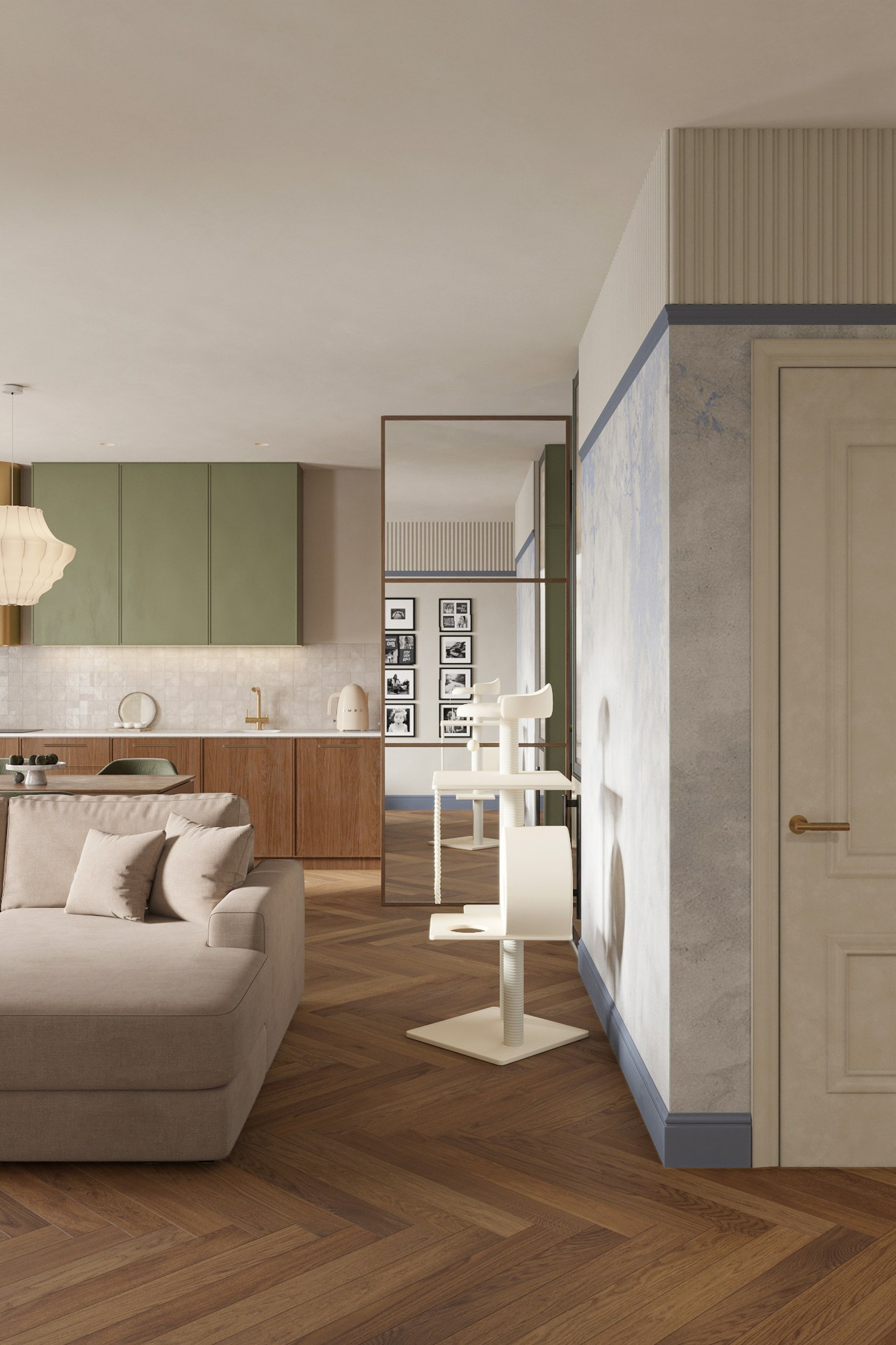 ПРОЕКТ ЖК Сакко и Ванцетти. Квартира 100 м² г.Новосибирск. Ксения. 3D‑визуализатор