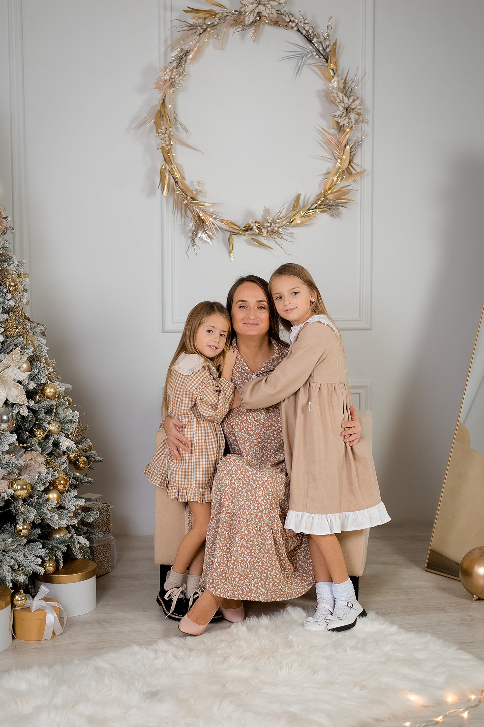 Новогодне — девочковая фотосессия Кати, Томы и Тонечки