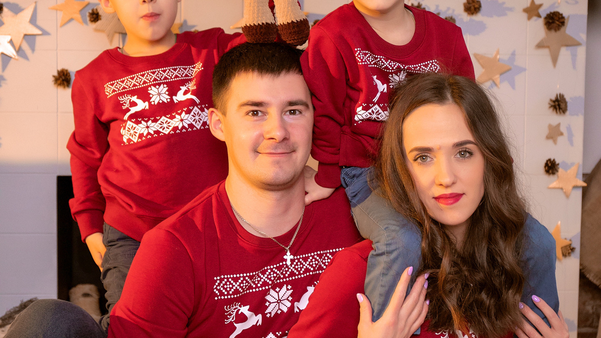 Александра с семьей