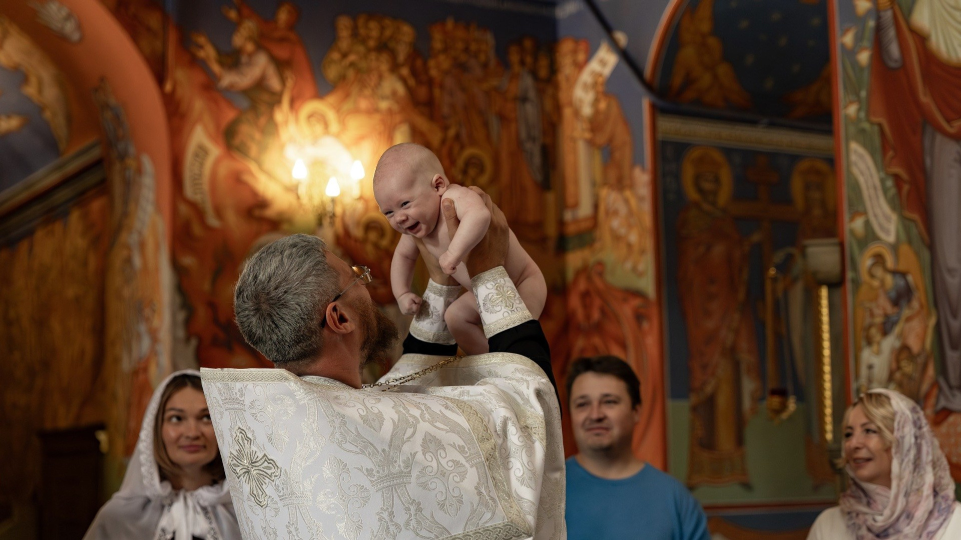 Крещение в церкви Сергия Радонежского в Алмазово