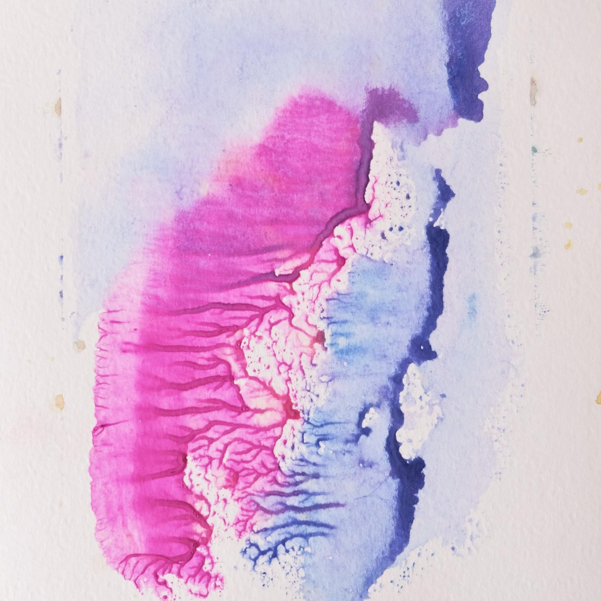 Мыслитель. Бумага, гуашь, 21х15. 2022. (в наличии)