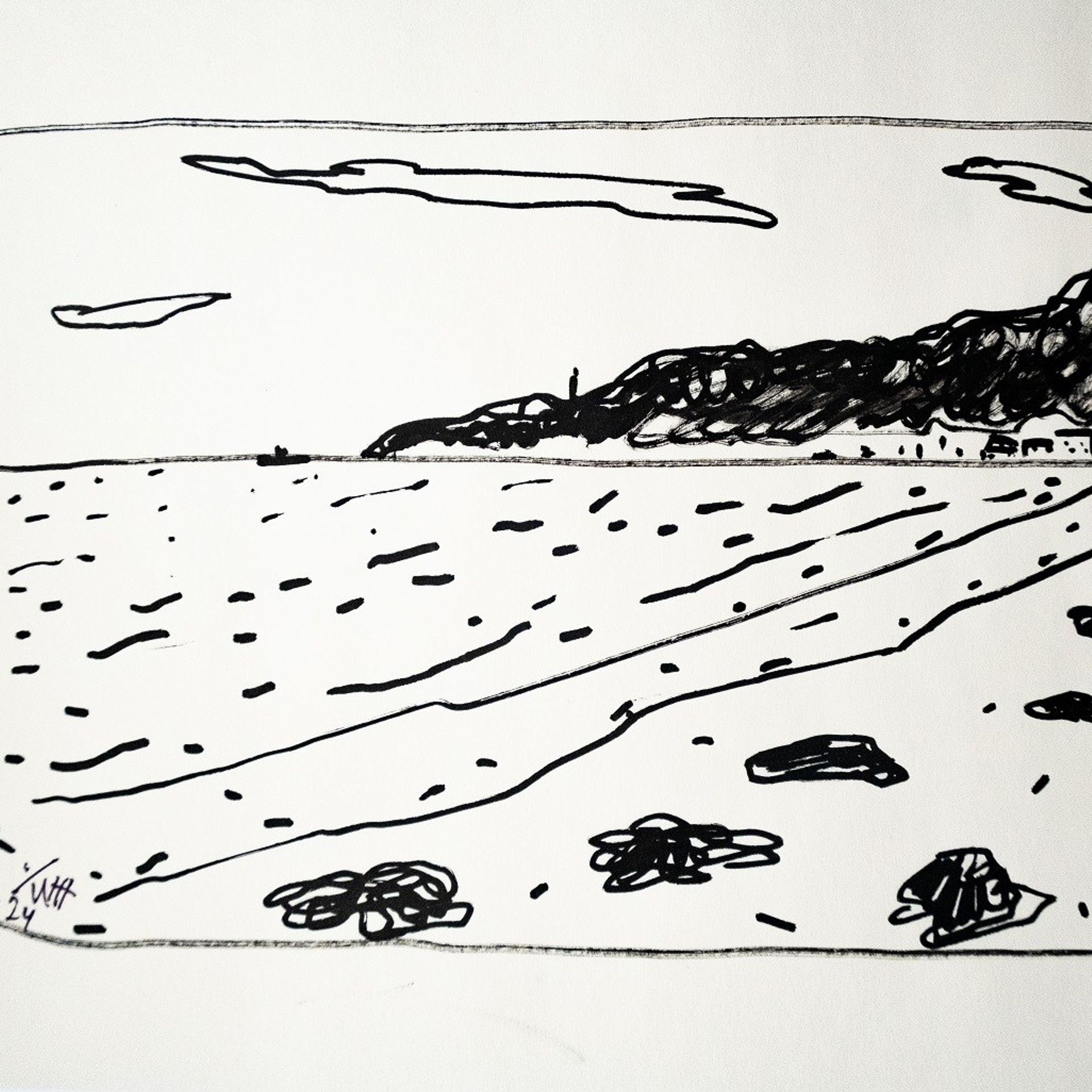 2. Бумага, маркер, 15х21, 2024