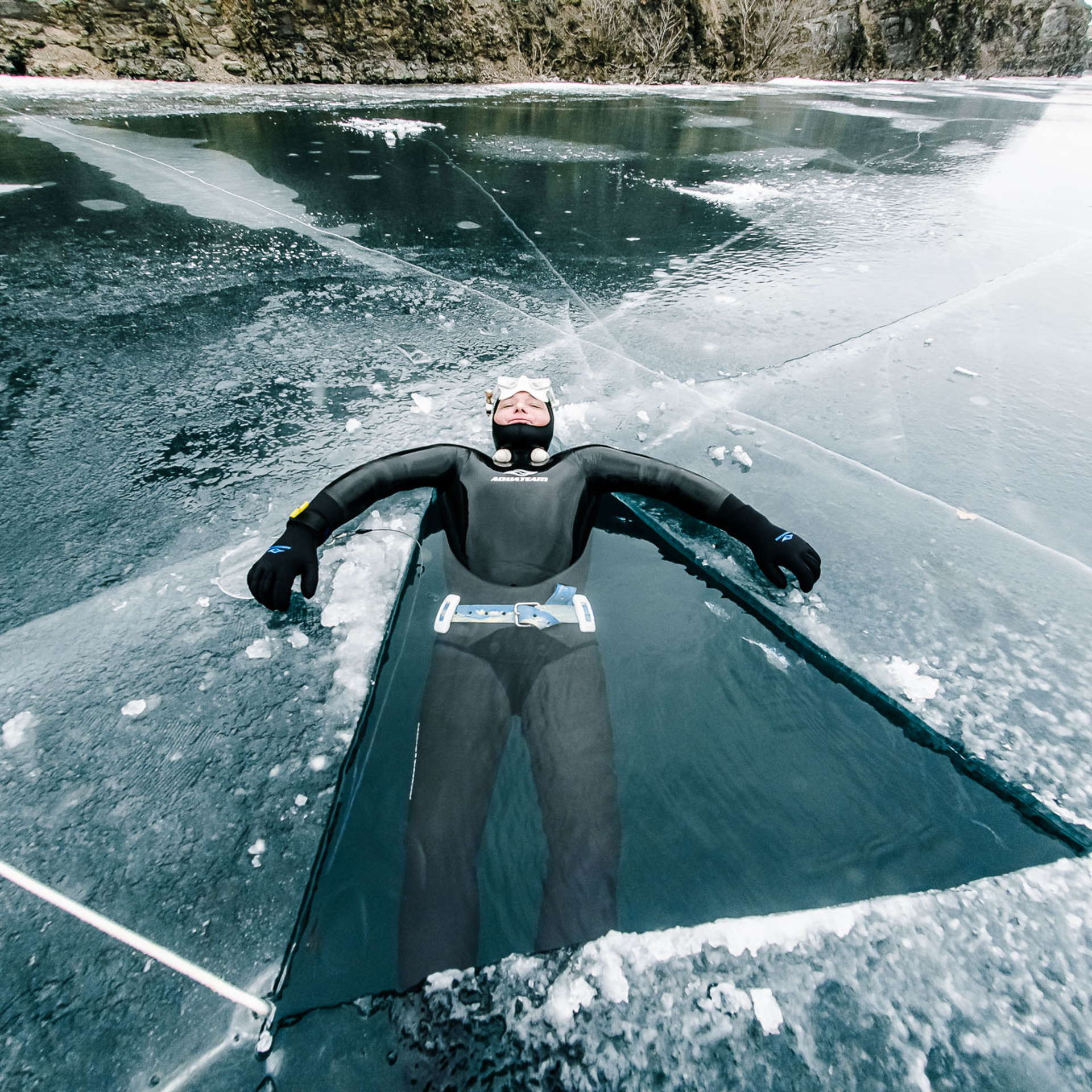 Зимний дайвинг и фридайвинг