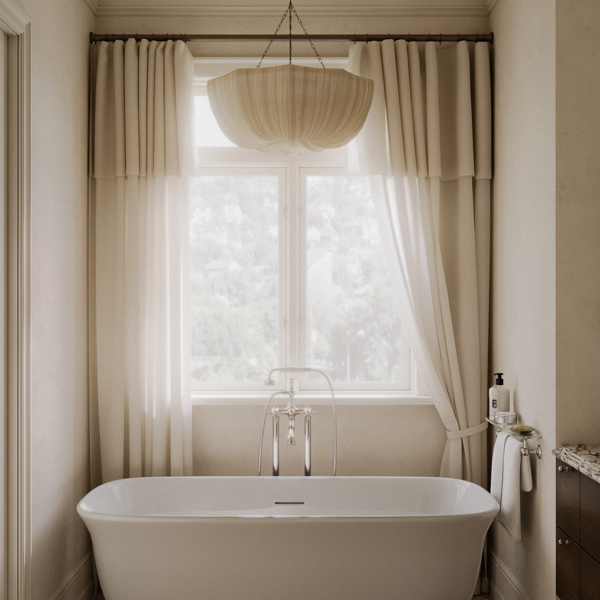 Mid-century bathroom. 3D-визуализатор интерьеров Анастасия Соколова