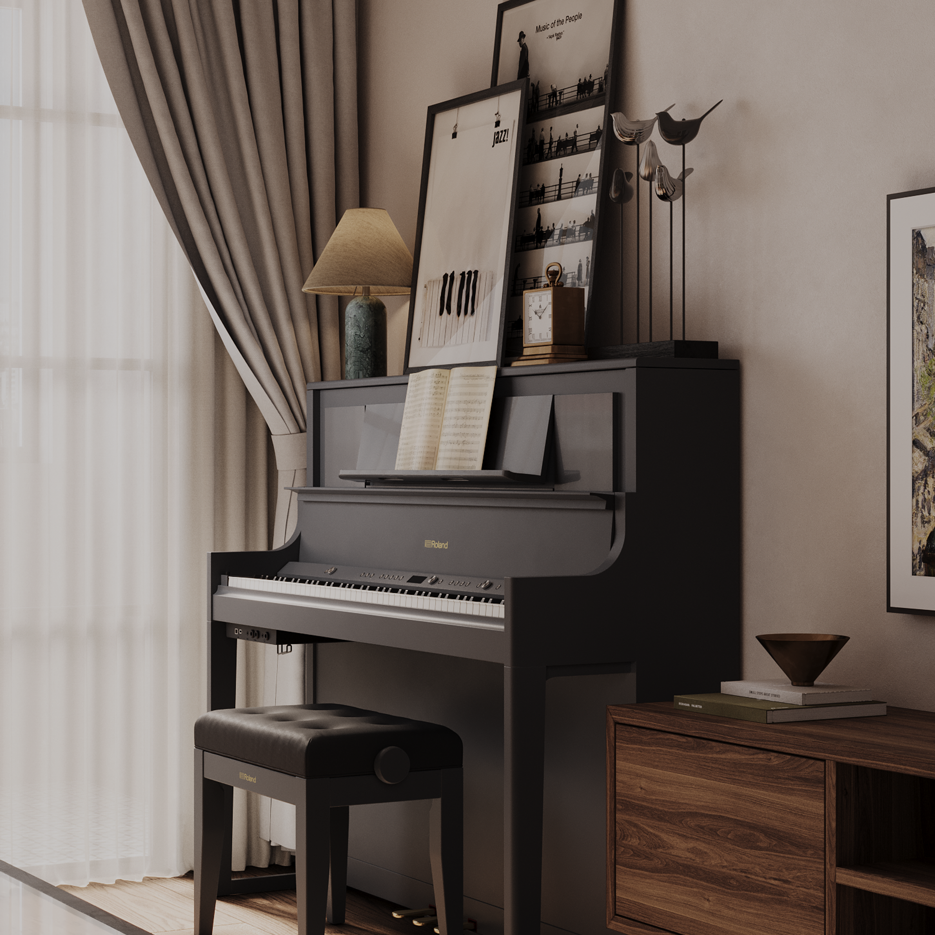 Piano room