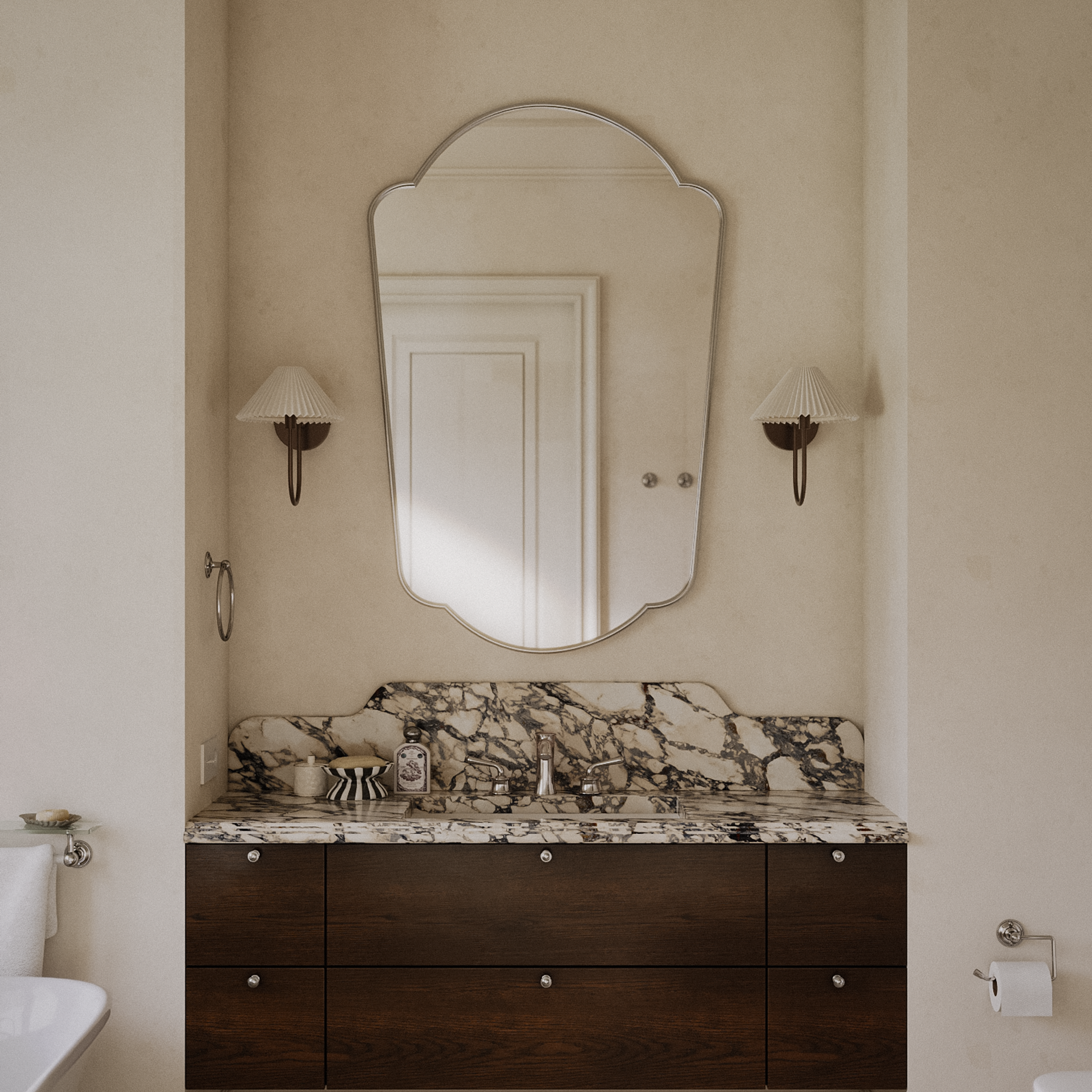 Mid-century bathroom. 3D-визуализатор интерьеров Анастасия Соколова