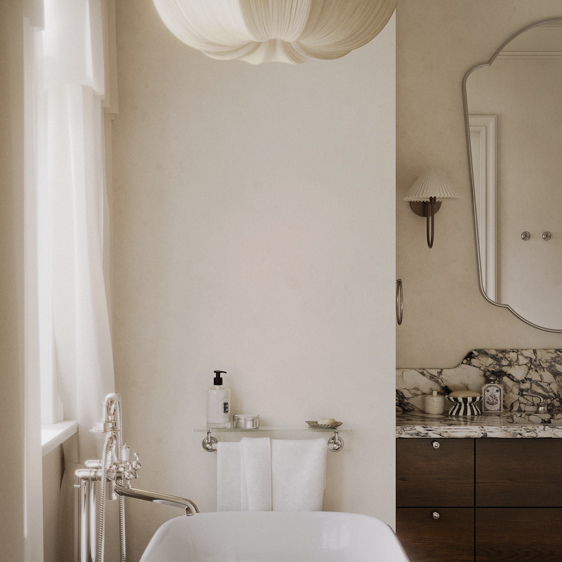 Mid-century bathroom. 3D-визуализатор интерьеров Анастасия Соколова