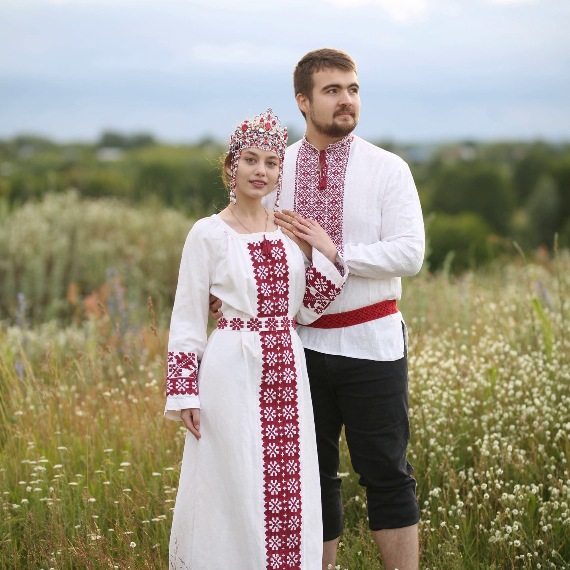 Комплект в русском стиле для пары