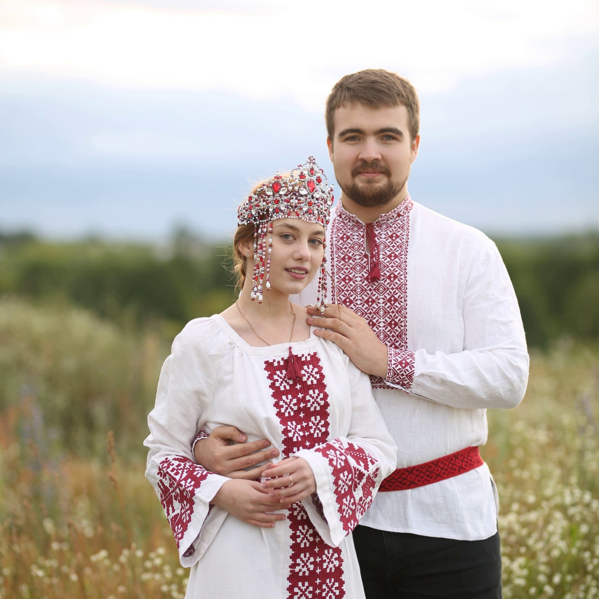 Комплект в русском стиле для пары