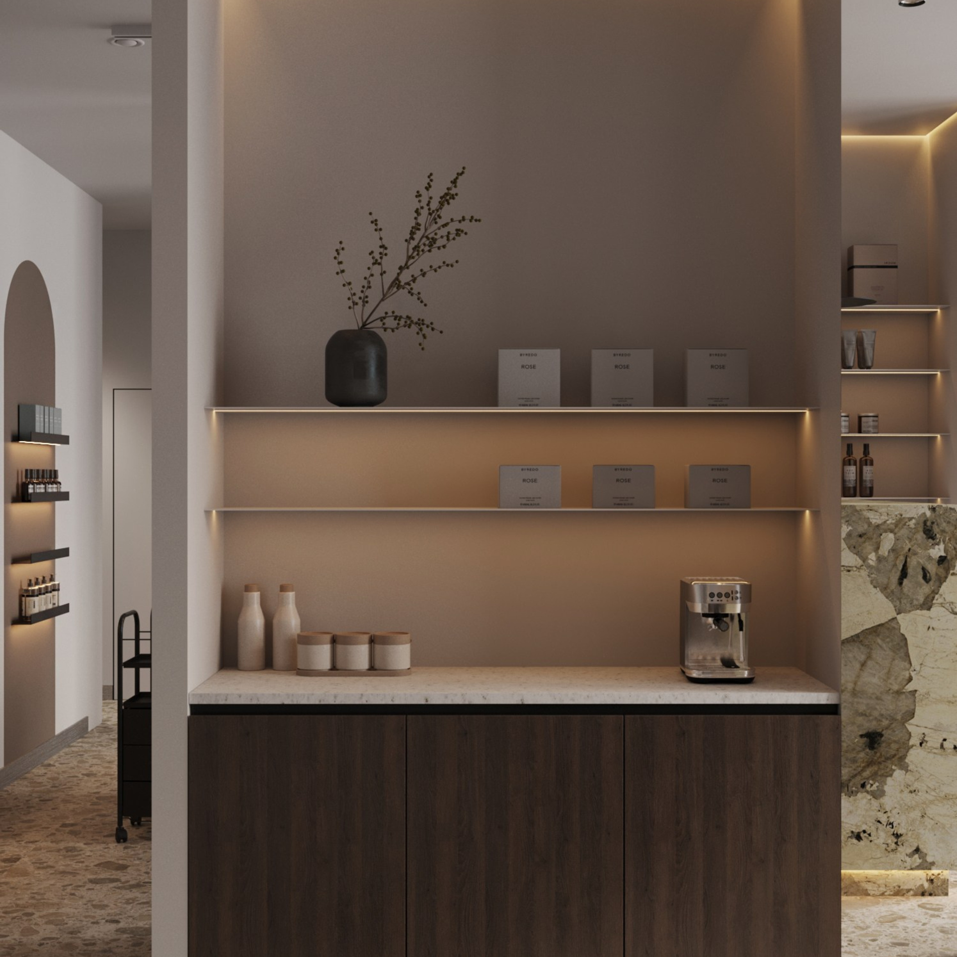 Салон красоты 125 м² // строительство. Дизайнер интерьера | kolchanova.dsgn