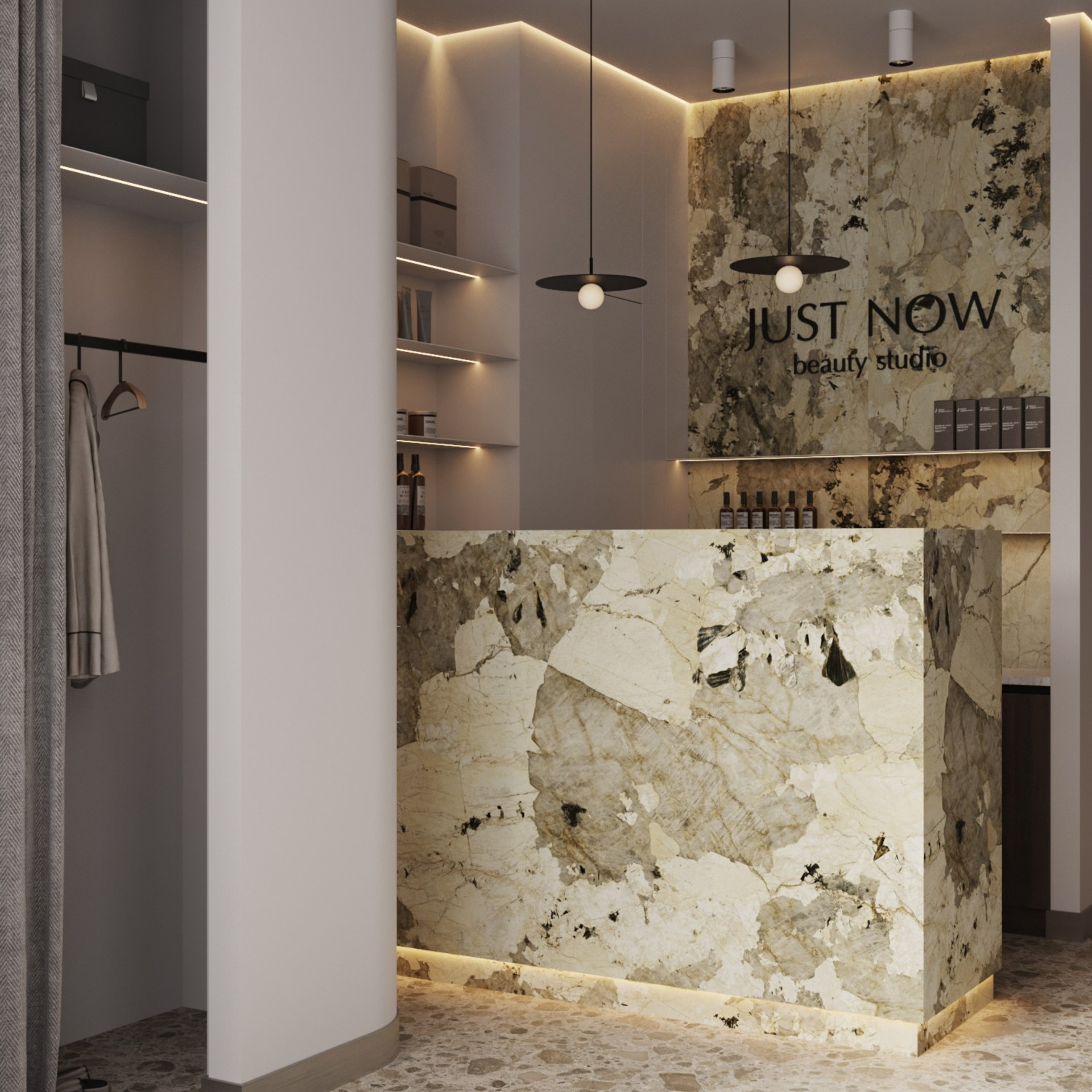 Салон красоты 125 м² // строительство. Дизайнер интерьера | kolchanova.dsgn