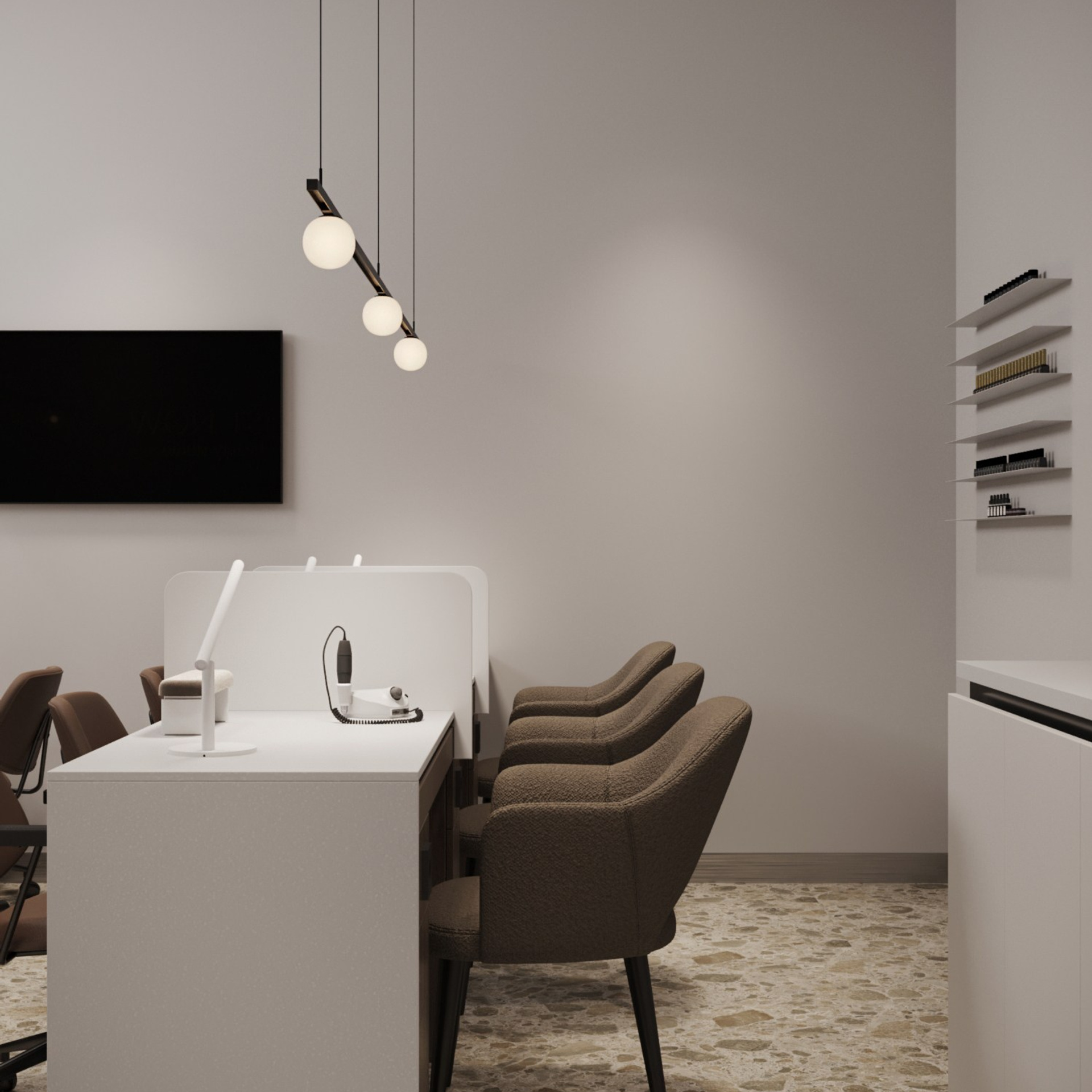 Салон красоты 125 м² // строительство. Дизайнер интерьера | kolchanova.dsgn