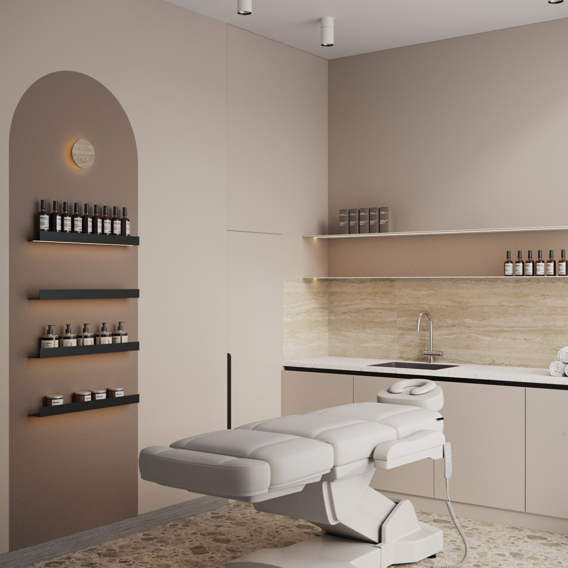 Салон красоты 125 м² // строительство. Дизайнер интерьера | kolchanova.dsgn