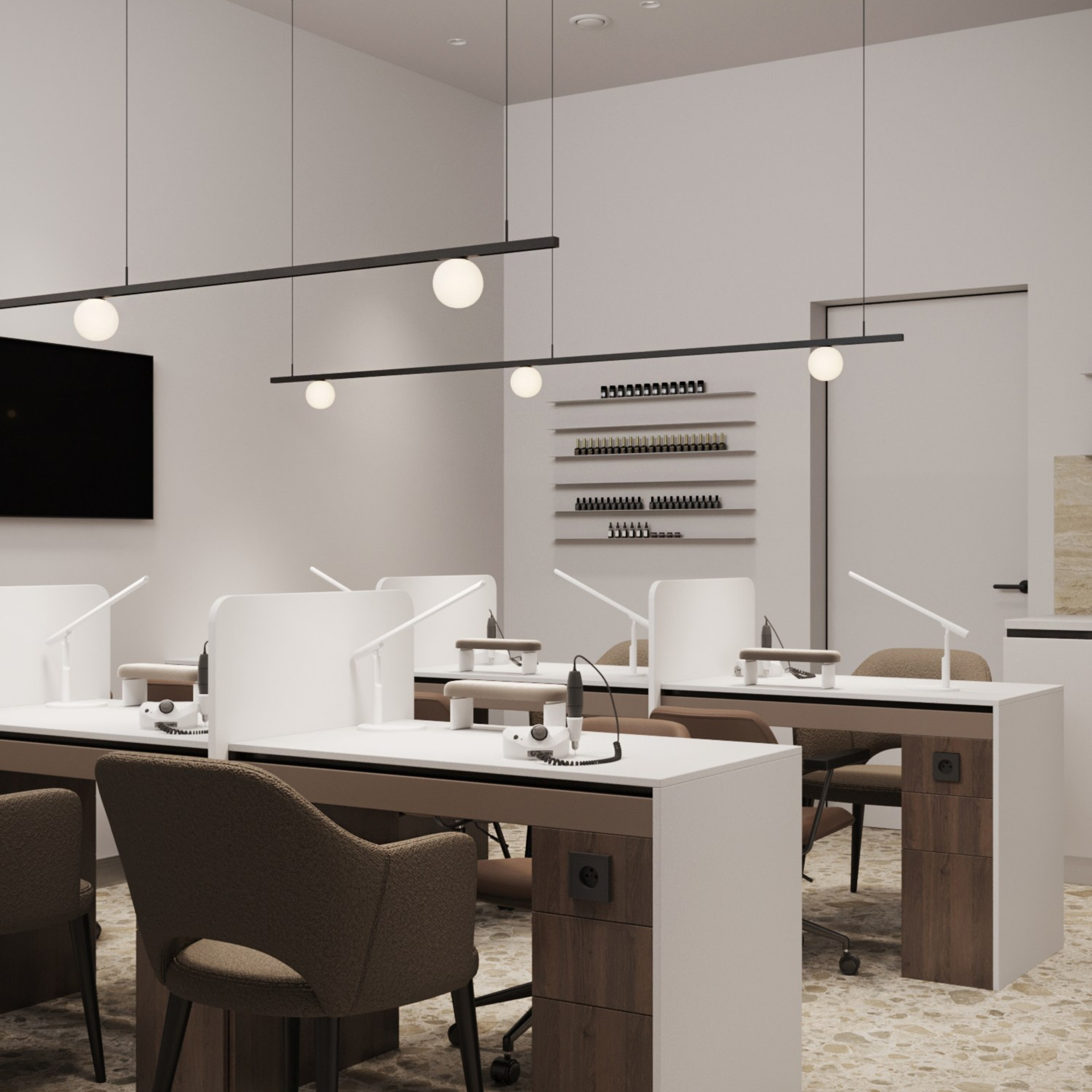 Салон красоты 125 м² // строительство. Дизайнер интерьера | kolchanova.dsgn