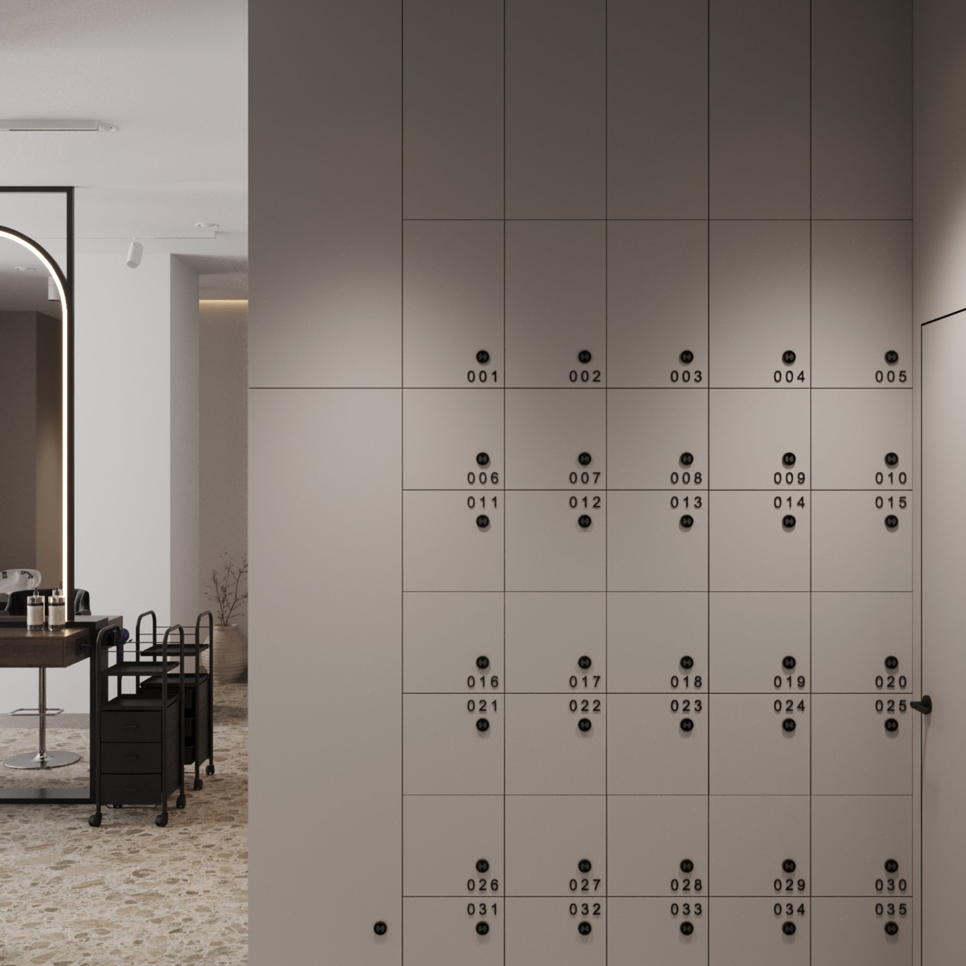 Салон красоты 125 м² // строительство. Дизайнер интерьера | kolchanova.dsgn