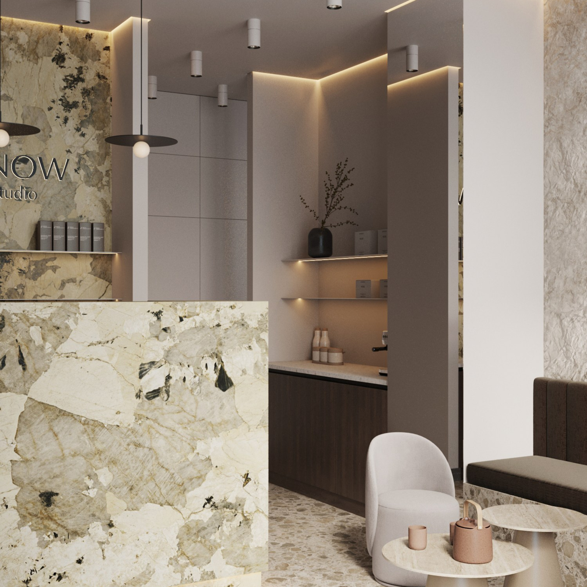 Салон красоты 125 м² // строительство. Дизайнер интерьера | kolchanova.dsgn