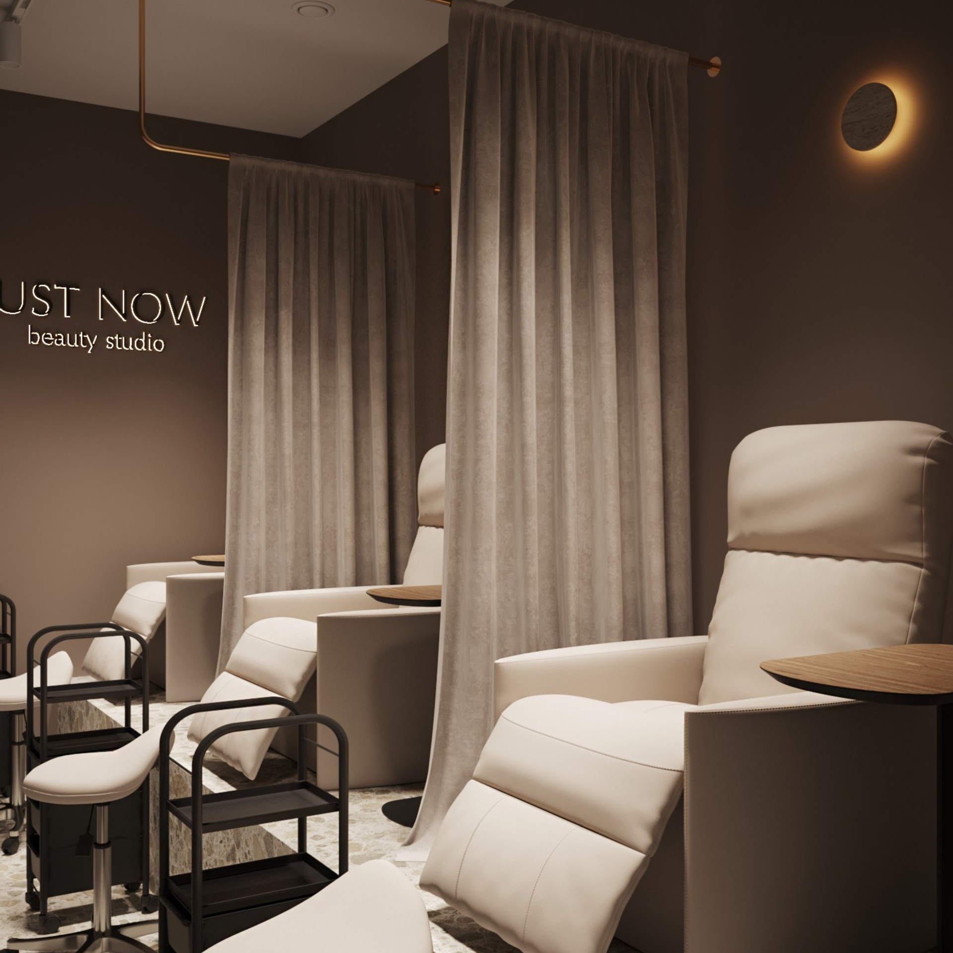 Салон красоты 125 м² // строительство. Дизайнер интерьера | kolchanova.dsgn