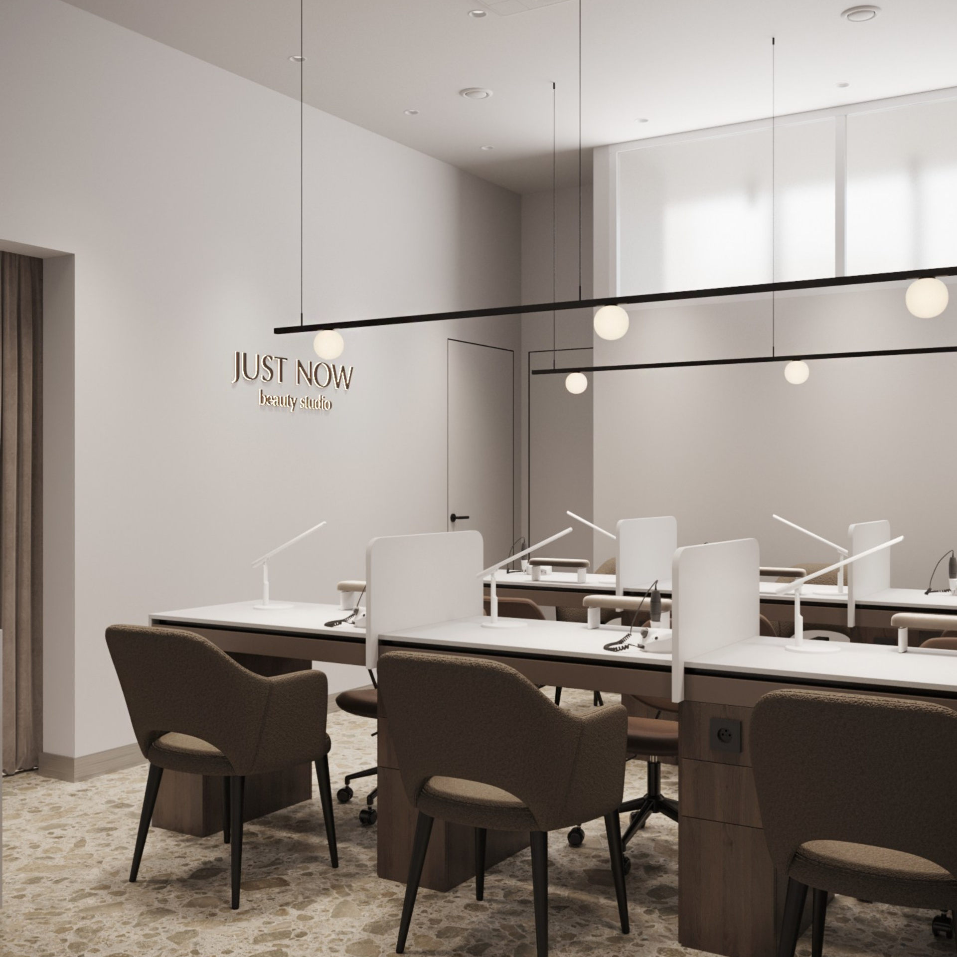 Салон красоты 125 м² // строительство. Дизайнер интерьера | kolchanova.dsgn