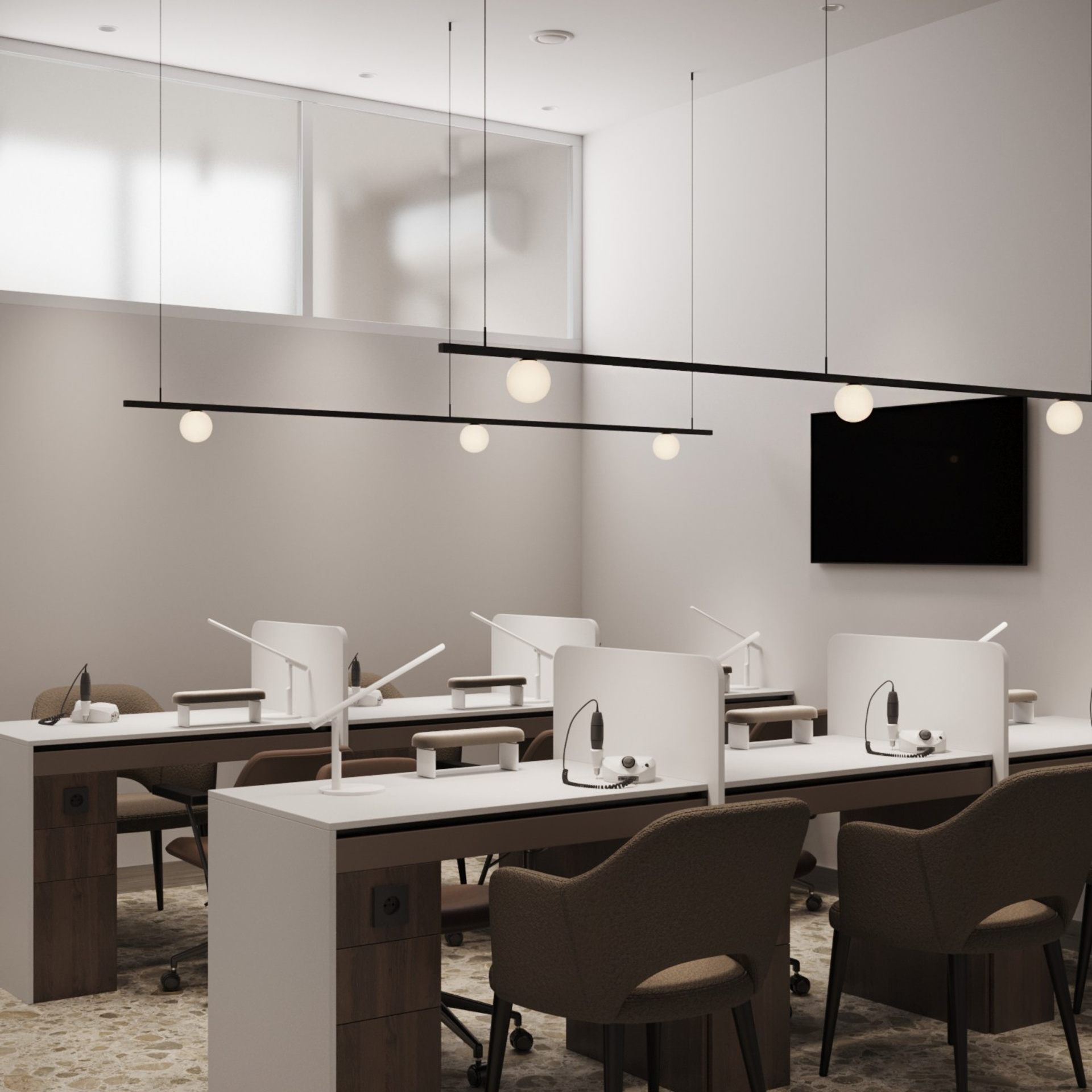 Салон красоты 125 м² // строительство. Дизайнер интерьера | kolchanova.dsgn