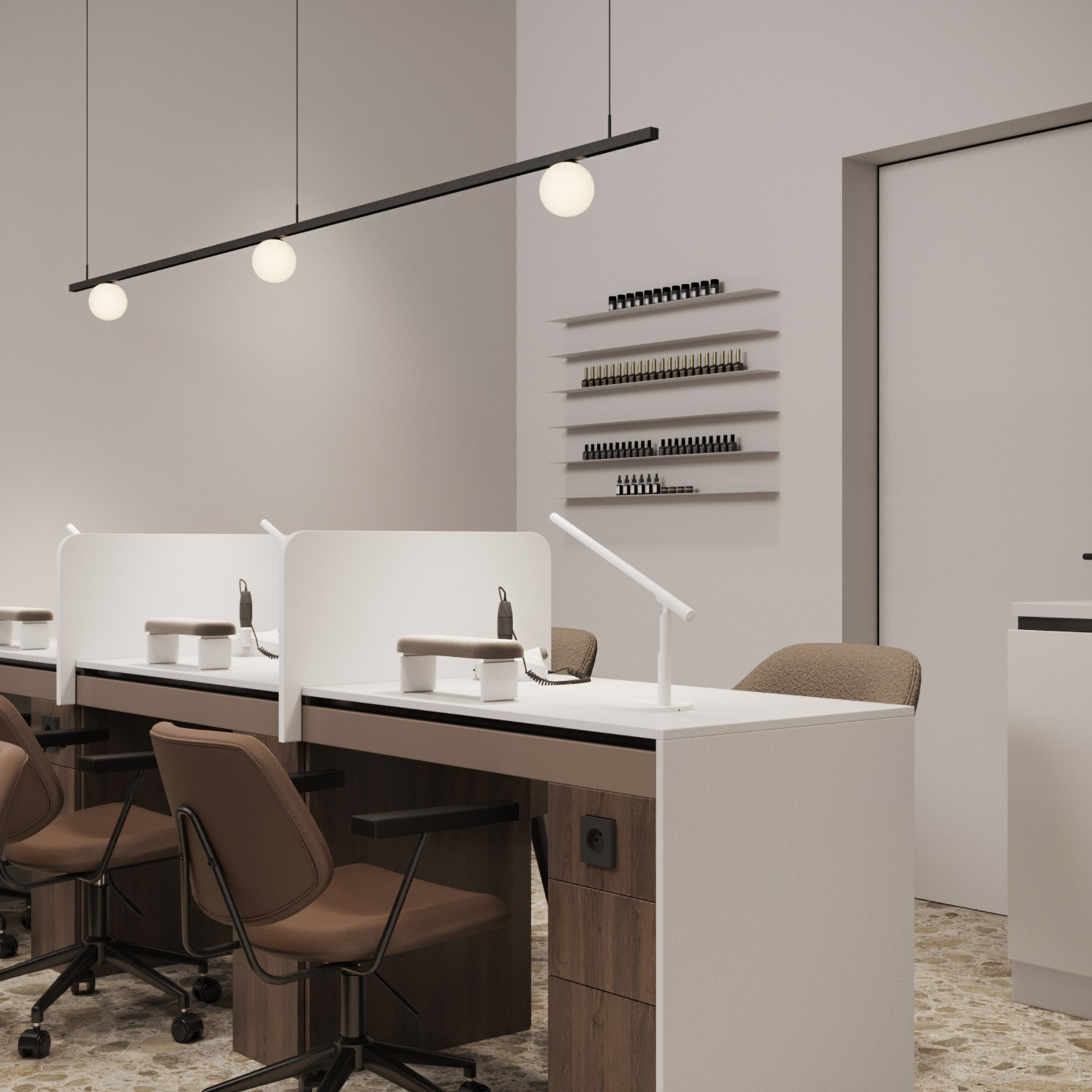 Салон красоты 125 м² // строительство. Дизайнер интерьера | kolchanova.dsgn