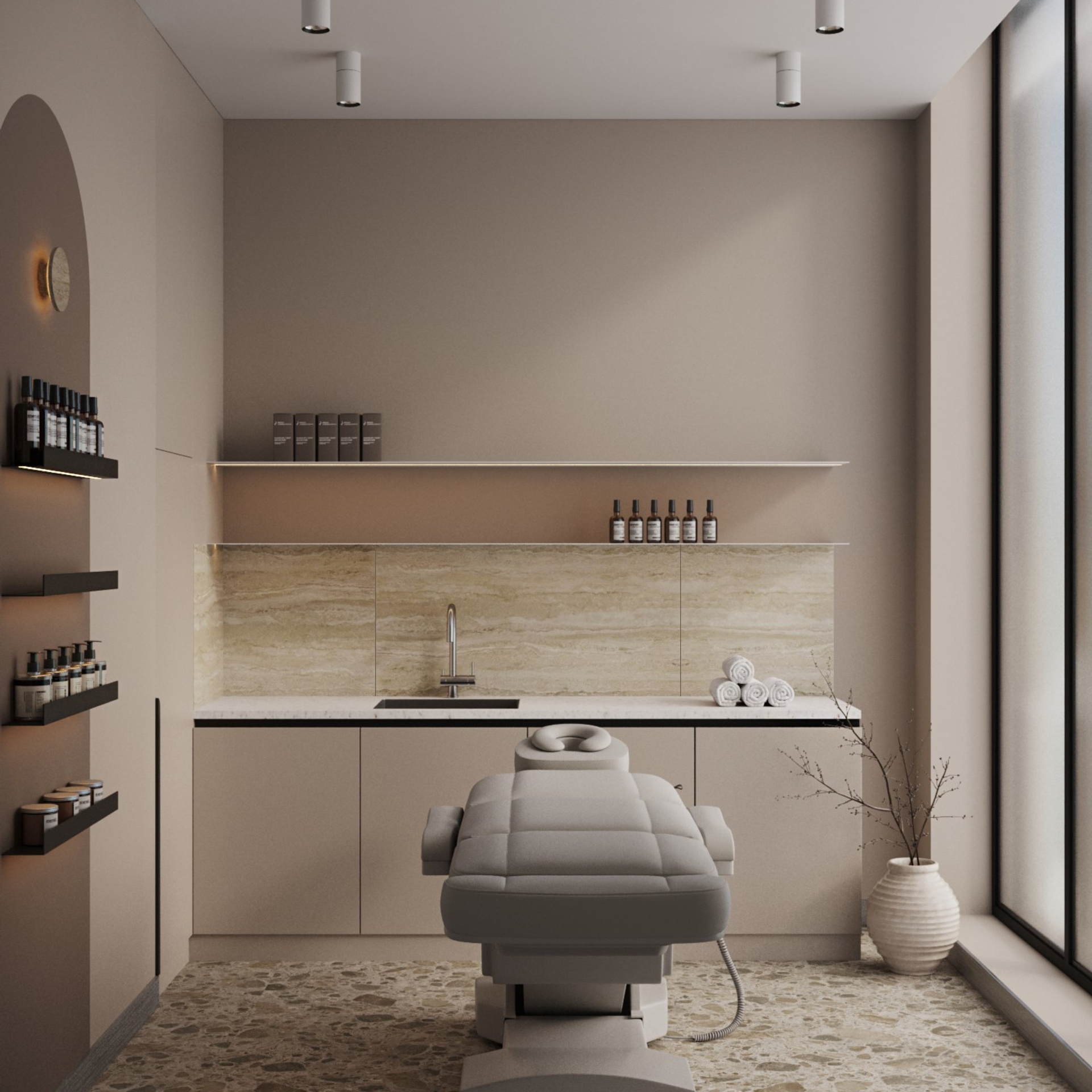 Салон красоты 125 м² // строительство. Дизайнер интерьера | kolchanova.dsgn