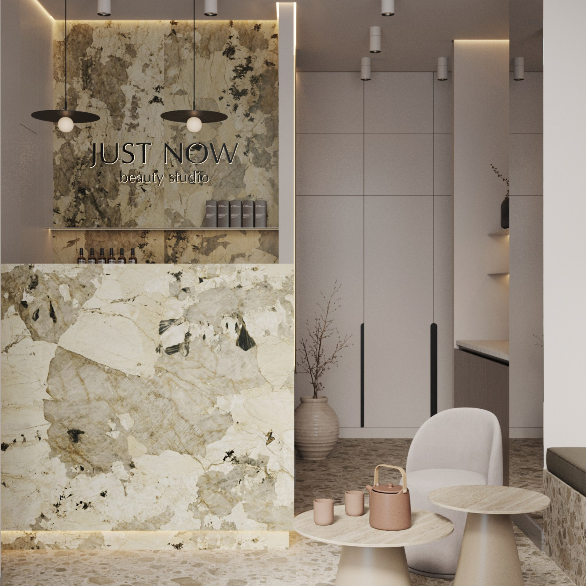 Салон красоты 125 м² // строительство. Дизайнер интерьера | kolchanova.dsgn