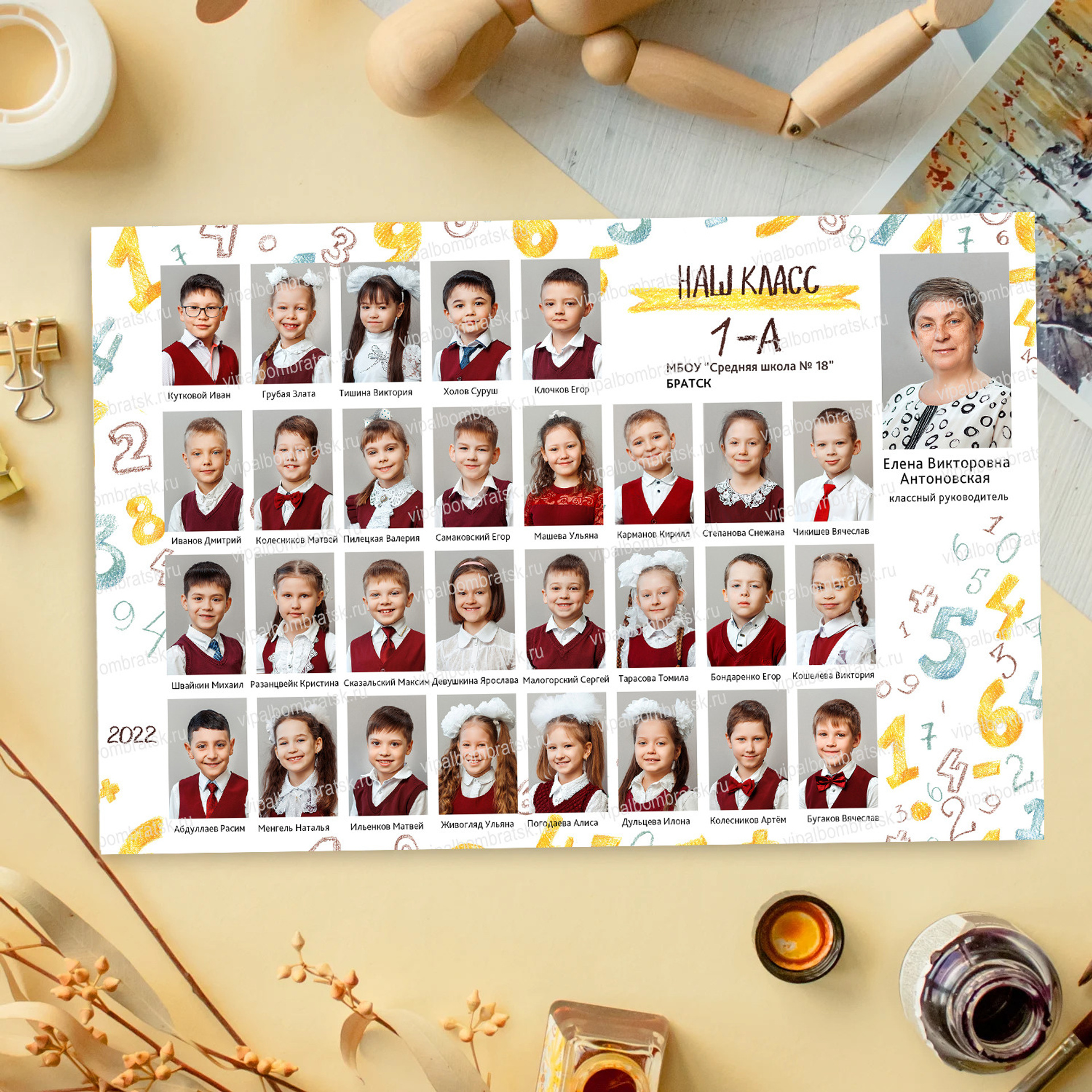 Шаблон «Цифры». Выпускные альбомы в Братске