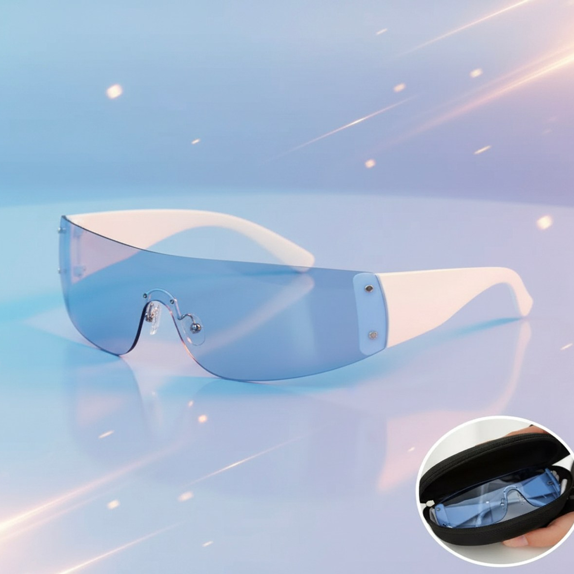 очки голубые