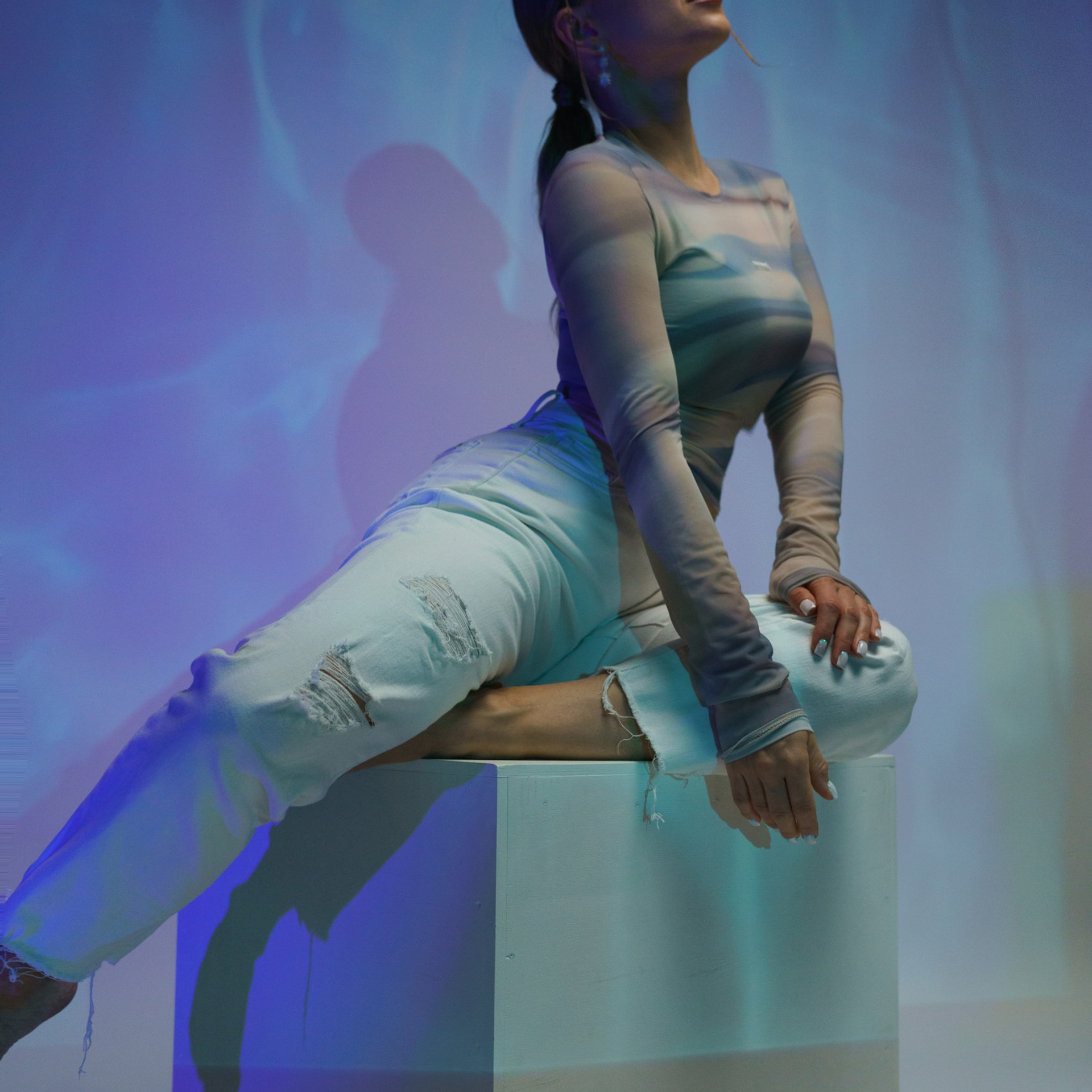 Студийная съемка с проектором