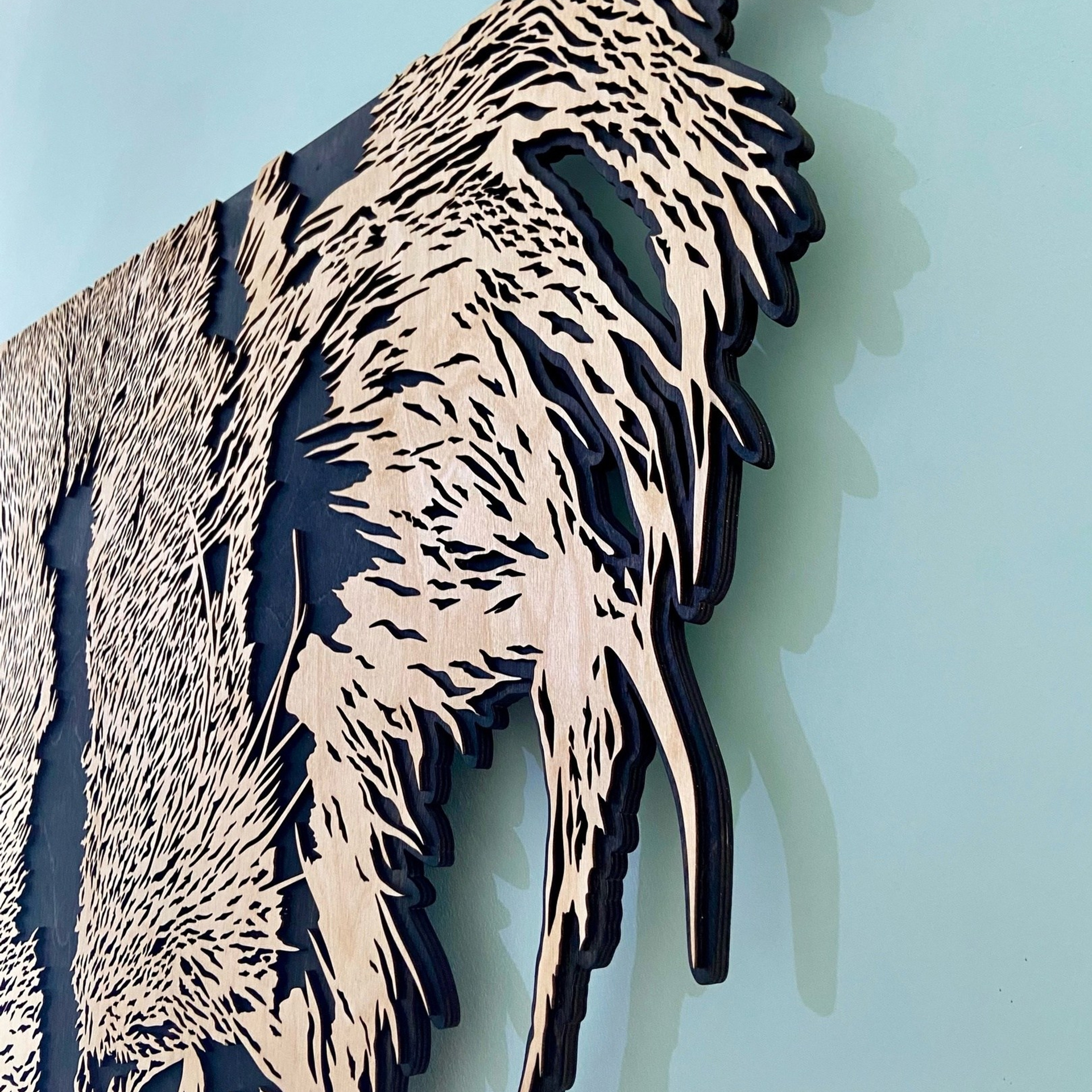 Панно картина на стену Силуэт льва. Арт-объекты для стен. Авторские картины, панно, часы и портреты по фото