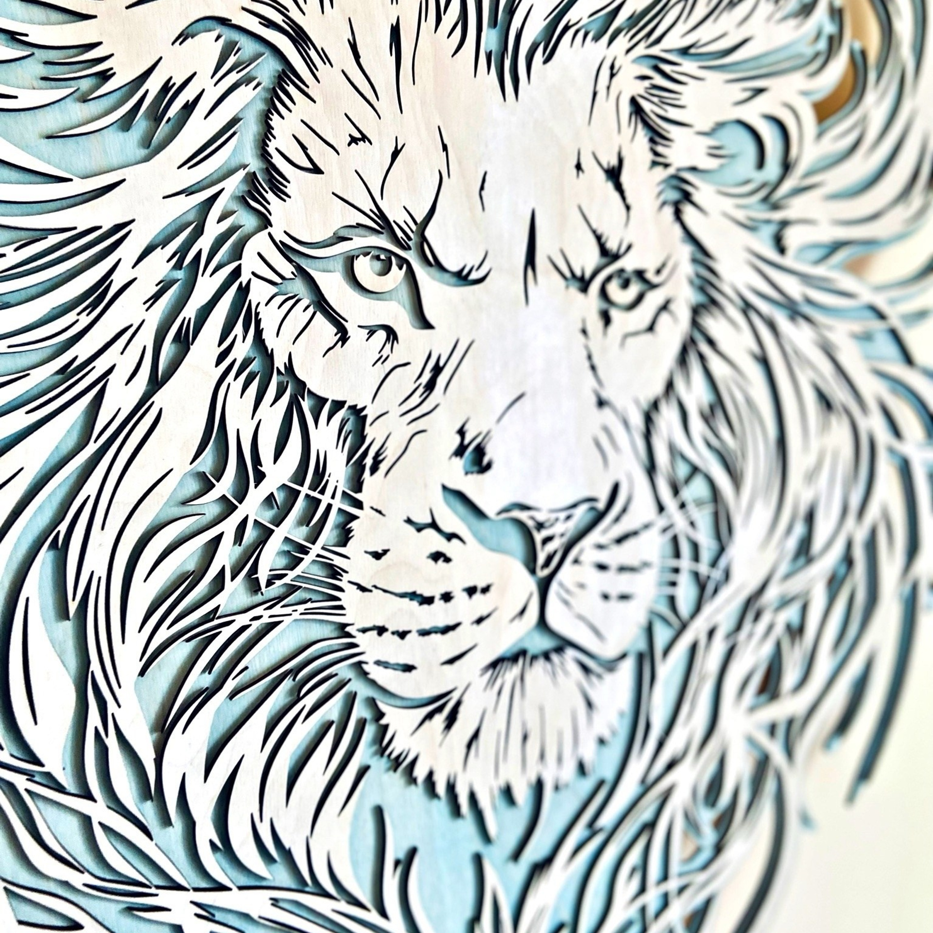 Панно картина на стену Голова льва. Арт-объекты для стен. Авторские картины, панно, часы и портреты по фото