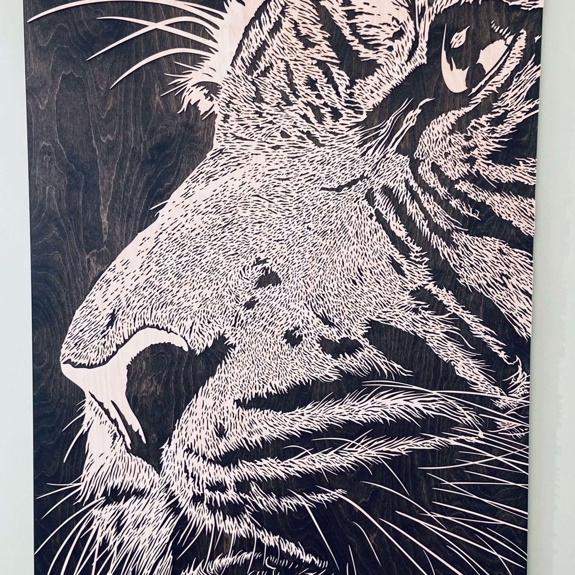 Панно картина на стену Тигр. Арт-объекты для стен. Авторские картины, панно, часы и портреты по фото